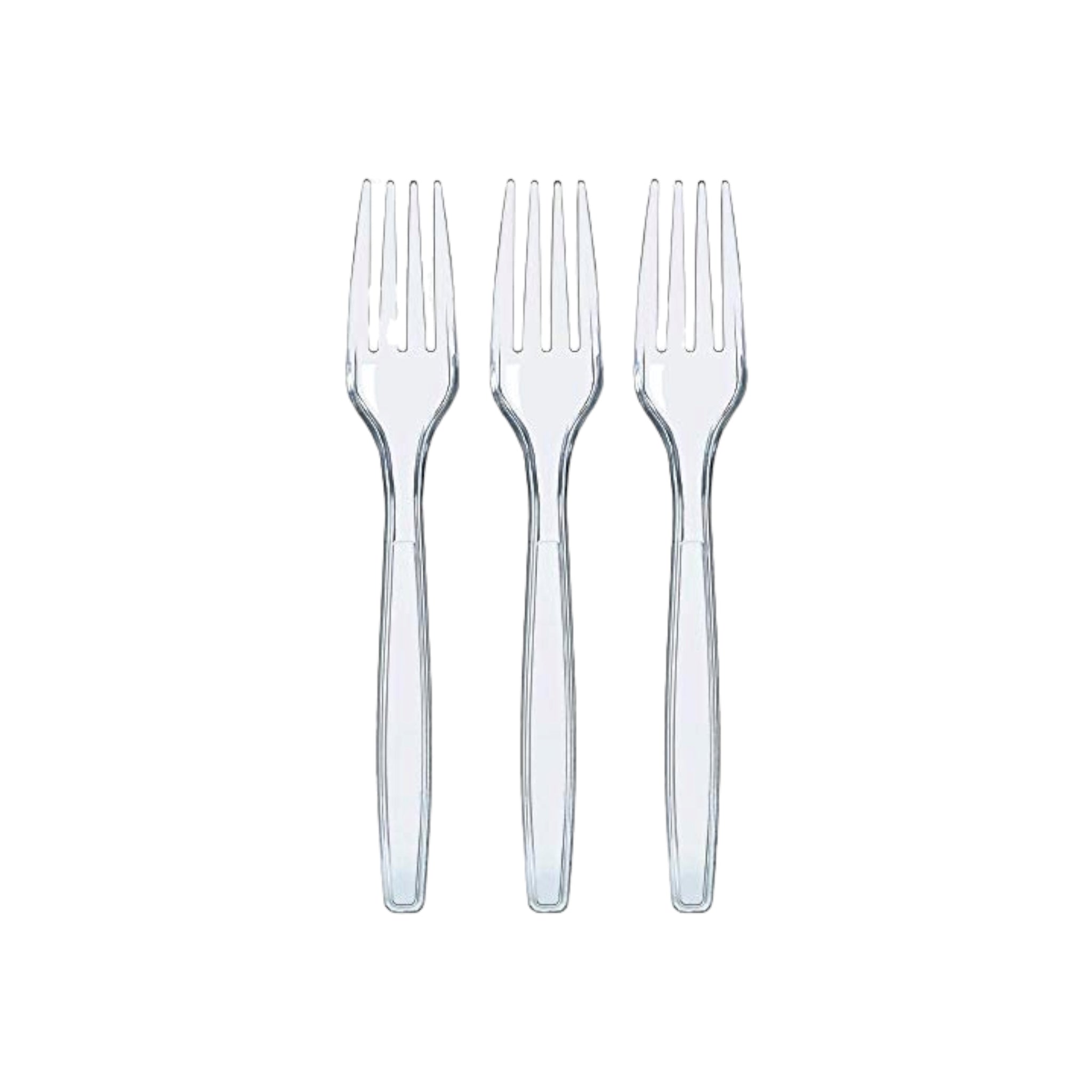 Clear Plastic Forks 8.5cm Reusable 50pack