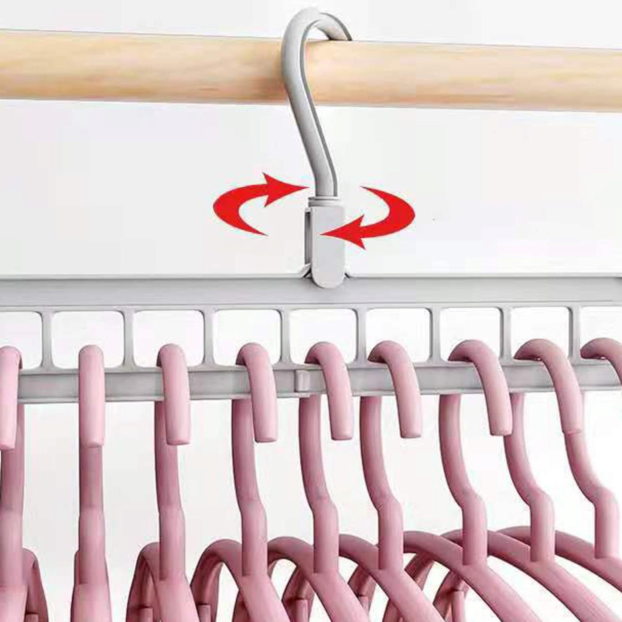 Clothes Space Saver Hanger Plastic - Multifunction Mulithole