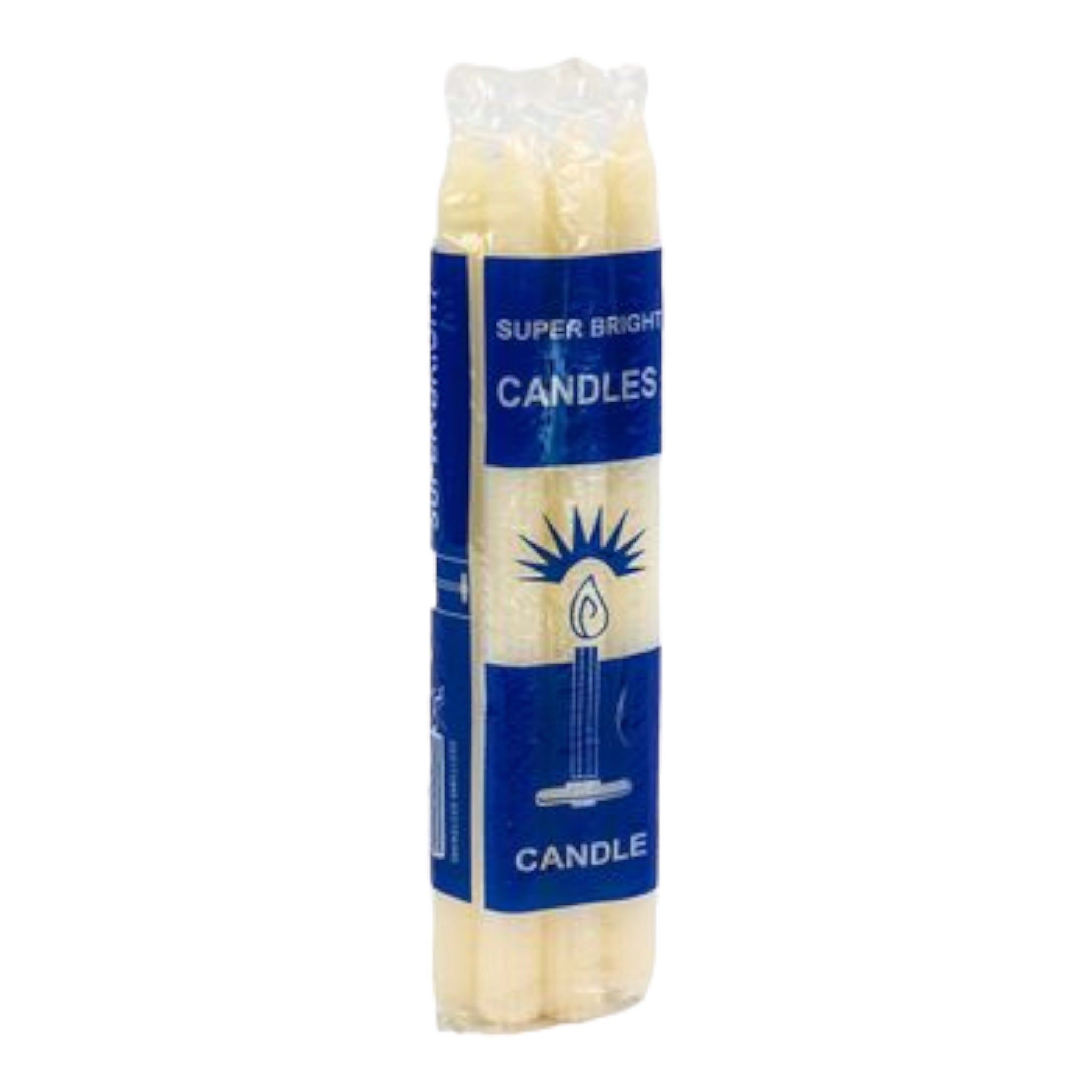 Ribbed Candles White 27.5cm 6pack