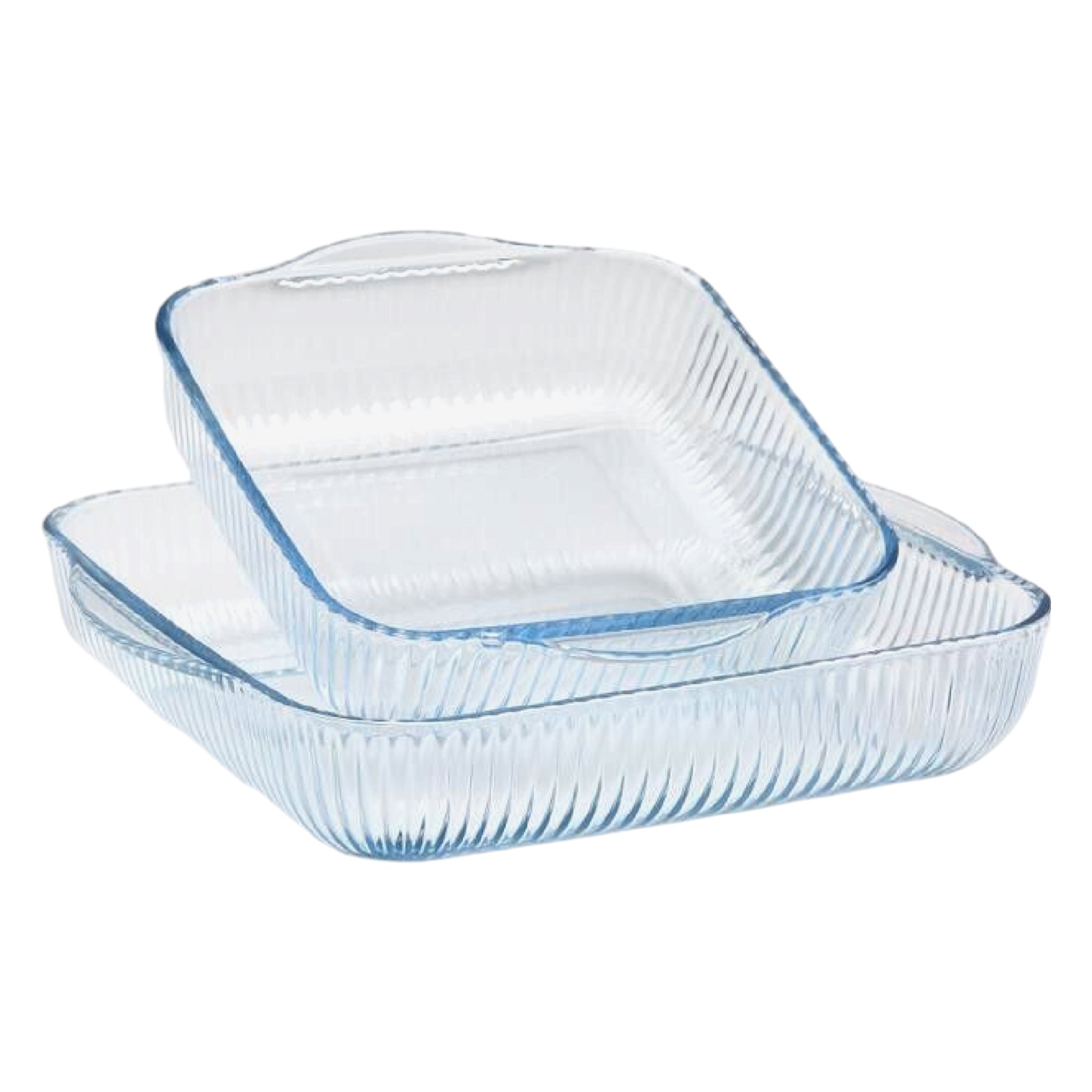 Broart Square Honeycomb Glass Oven Tray 2pc Set 26+32cm BR-145428