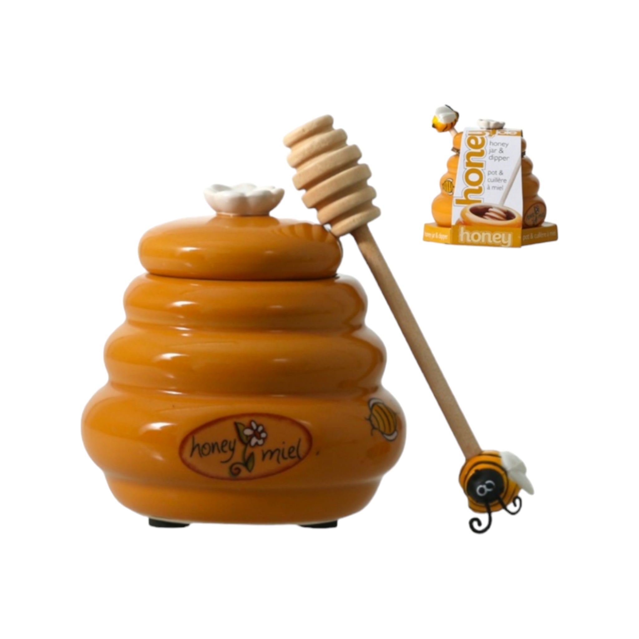 Joie Mini Honey Dipper Jar Pot with Wooden Dipper Stick