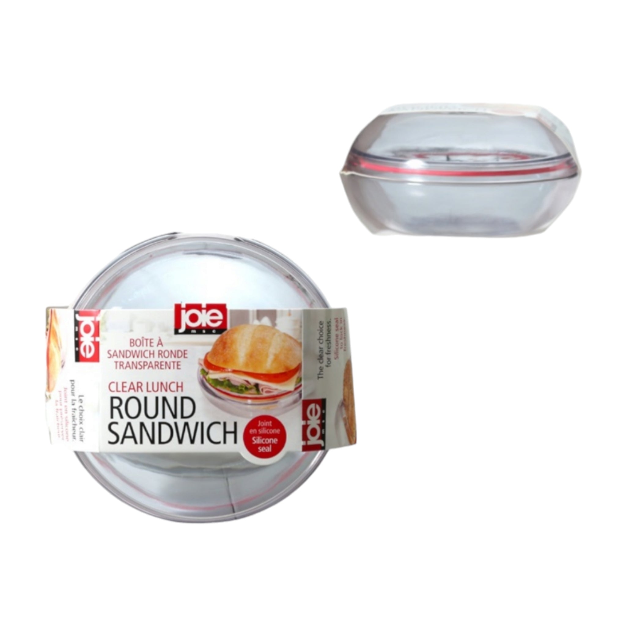 Joie Round Sandwich Lunchbox Round Clear