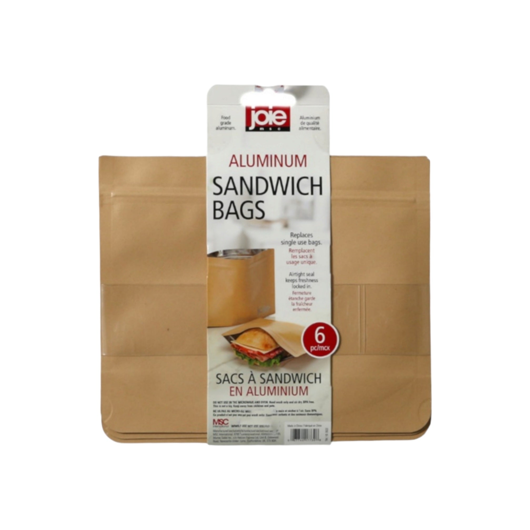 Joie Reusable Aluminium Sandwich Bags 6pcs