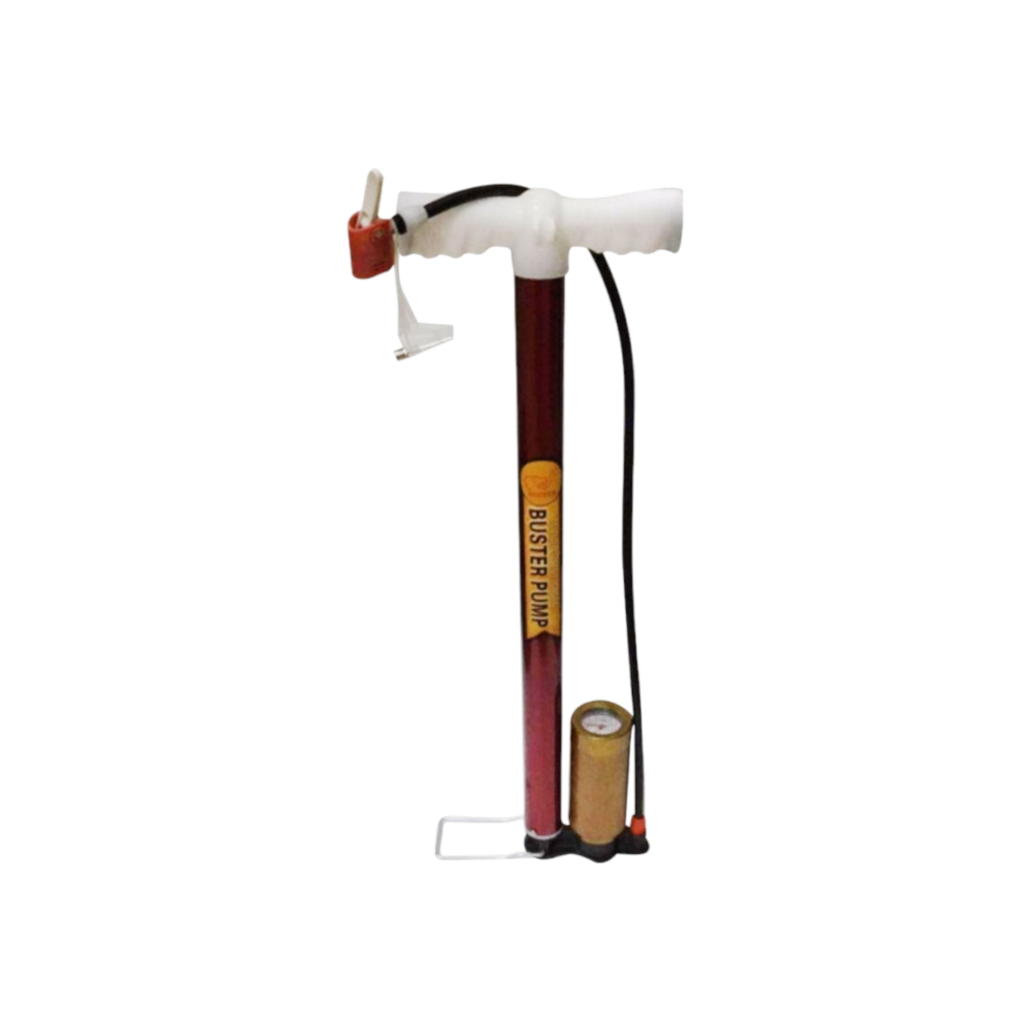 Bicycle Hand Pump with Gauge Red 9575