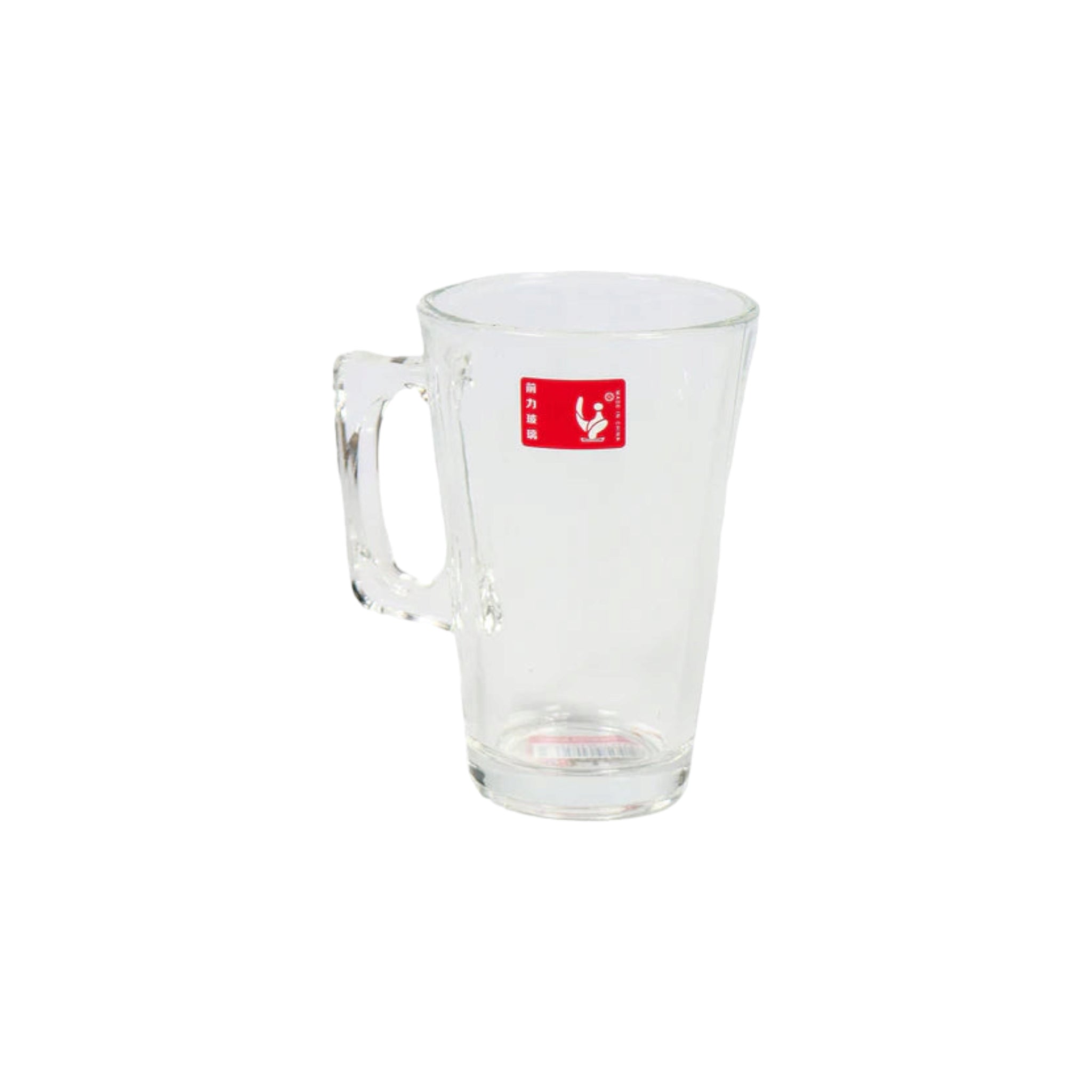 Glass Latte Coffee Mug 220ml V-Shaped 7x11cm 6pack