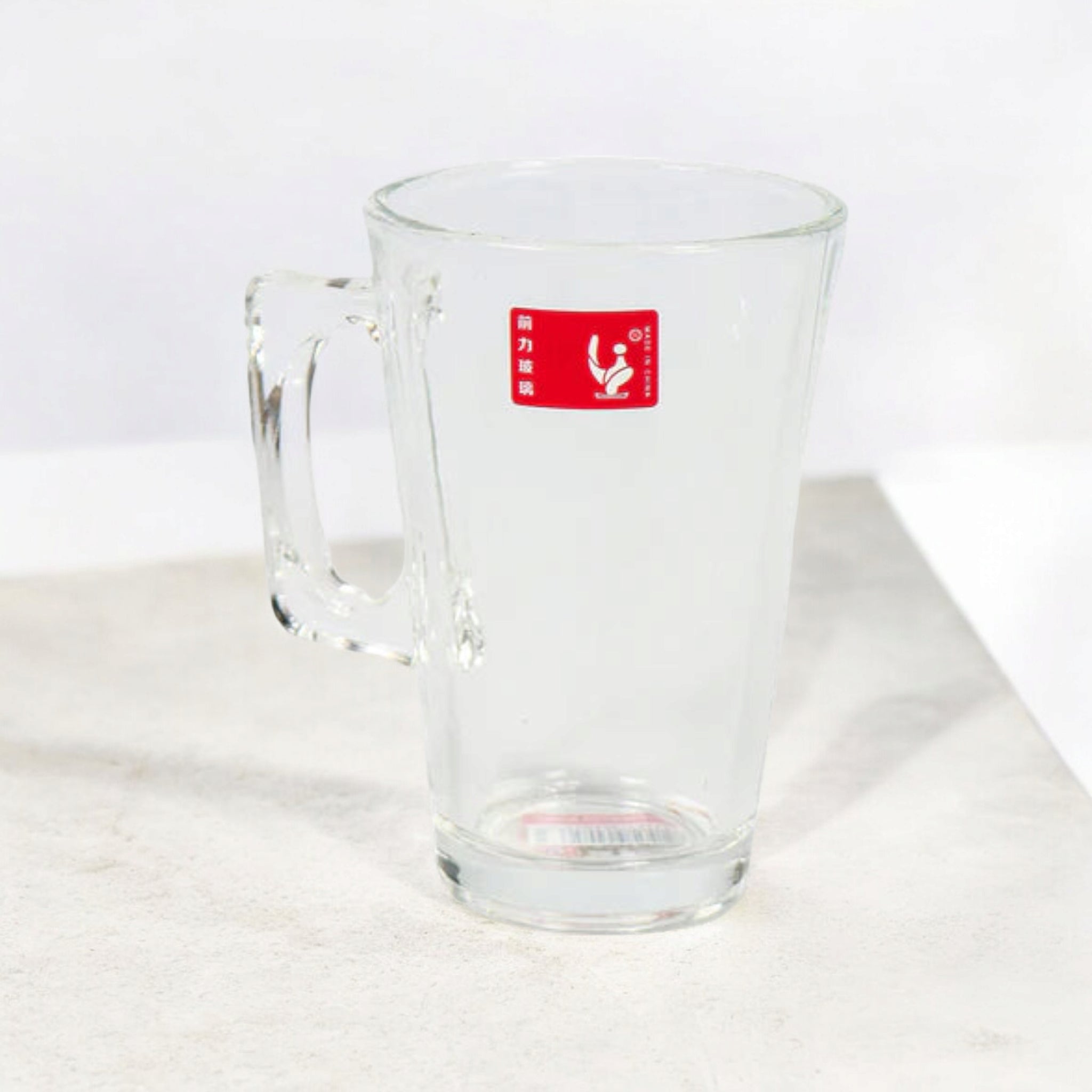 Glass Latte Coffee Mug 220ml V-Shaped 7x11cm 6pack