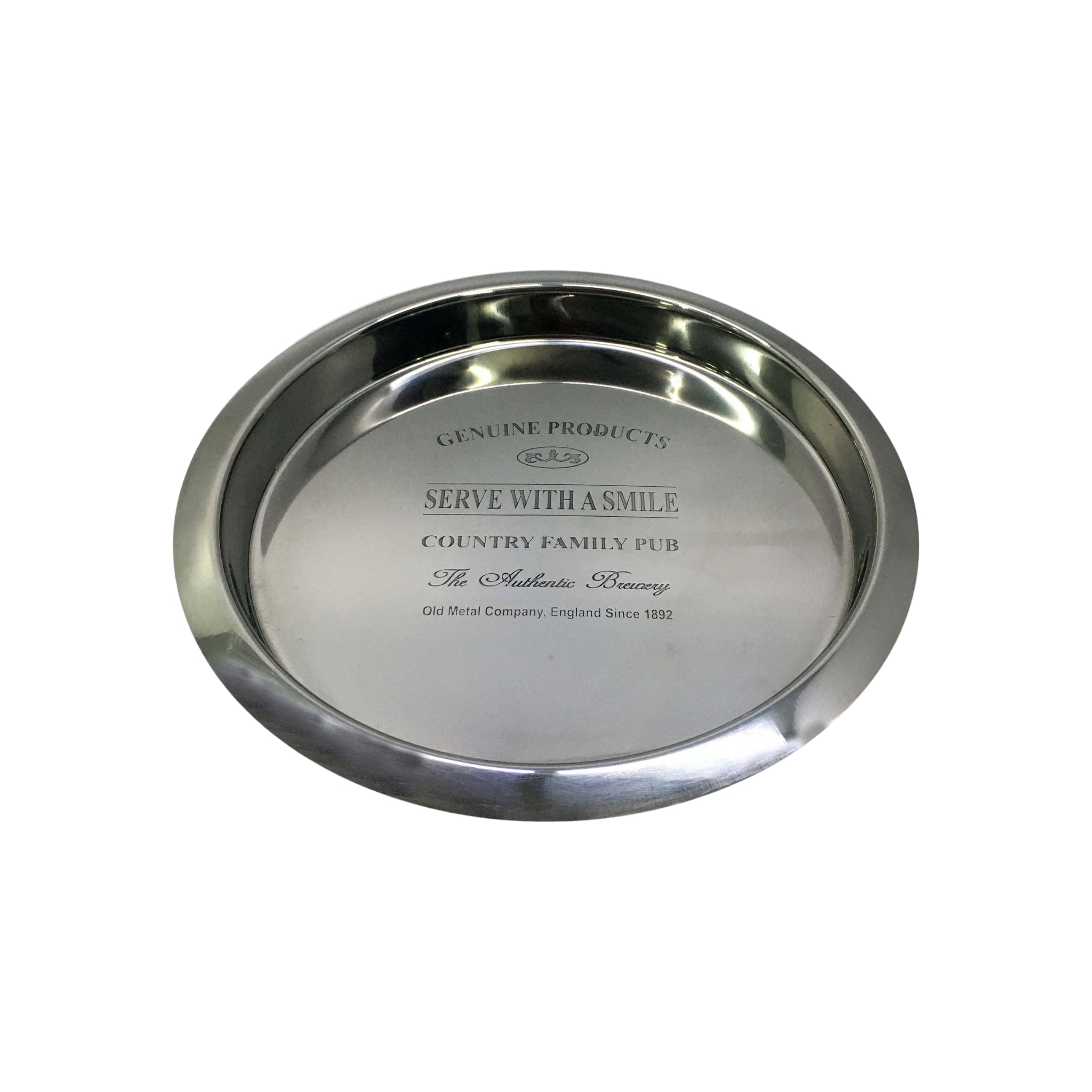 Bar Butler Serving Tray 36cm Round Stainless Steel