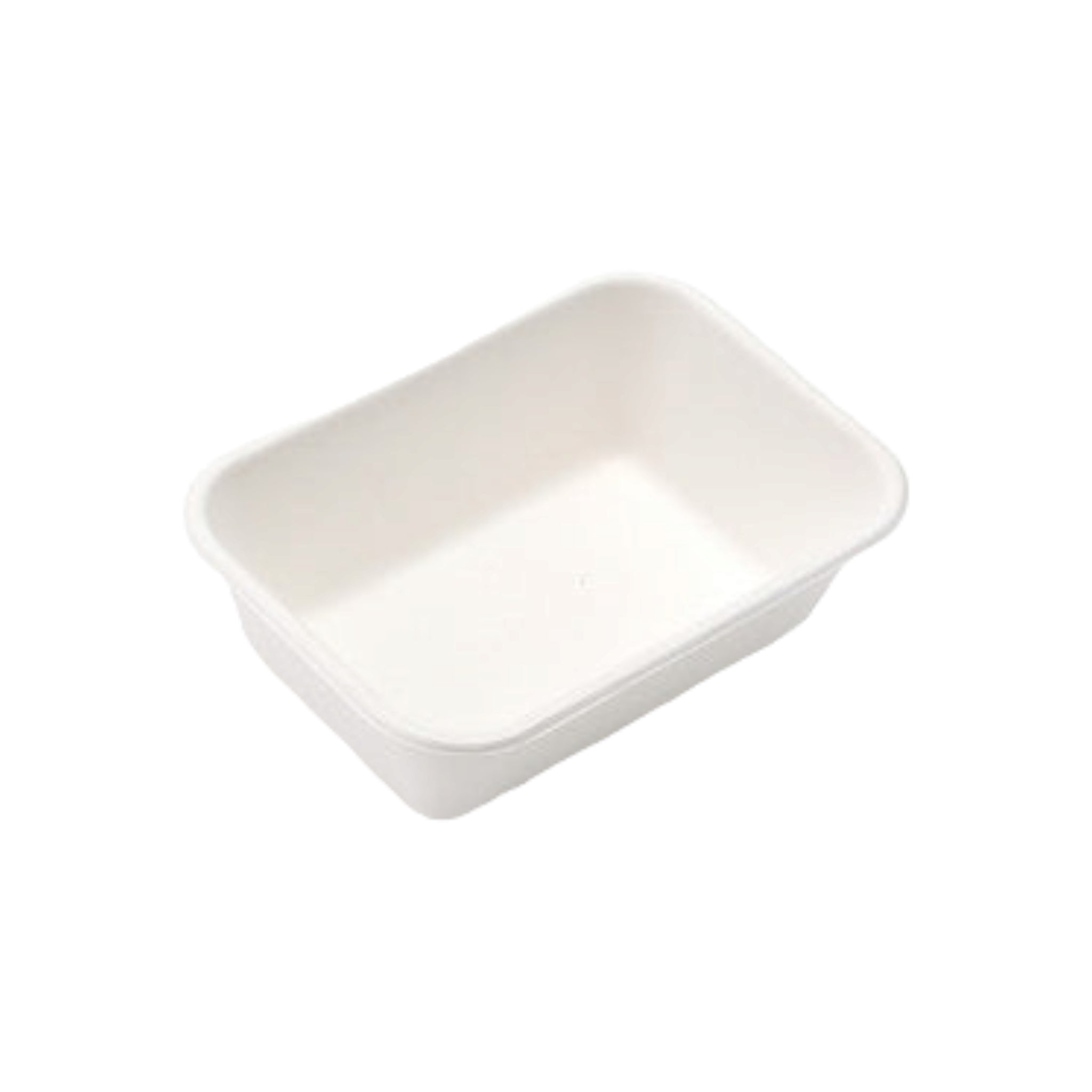 Biodegradable Sugar Cane Takeaway 350ml Meal Container Bowl Rectangle White 10pack