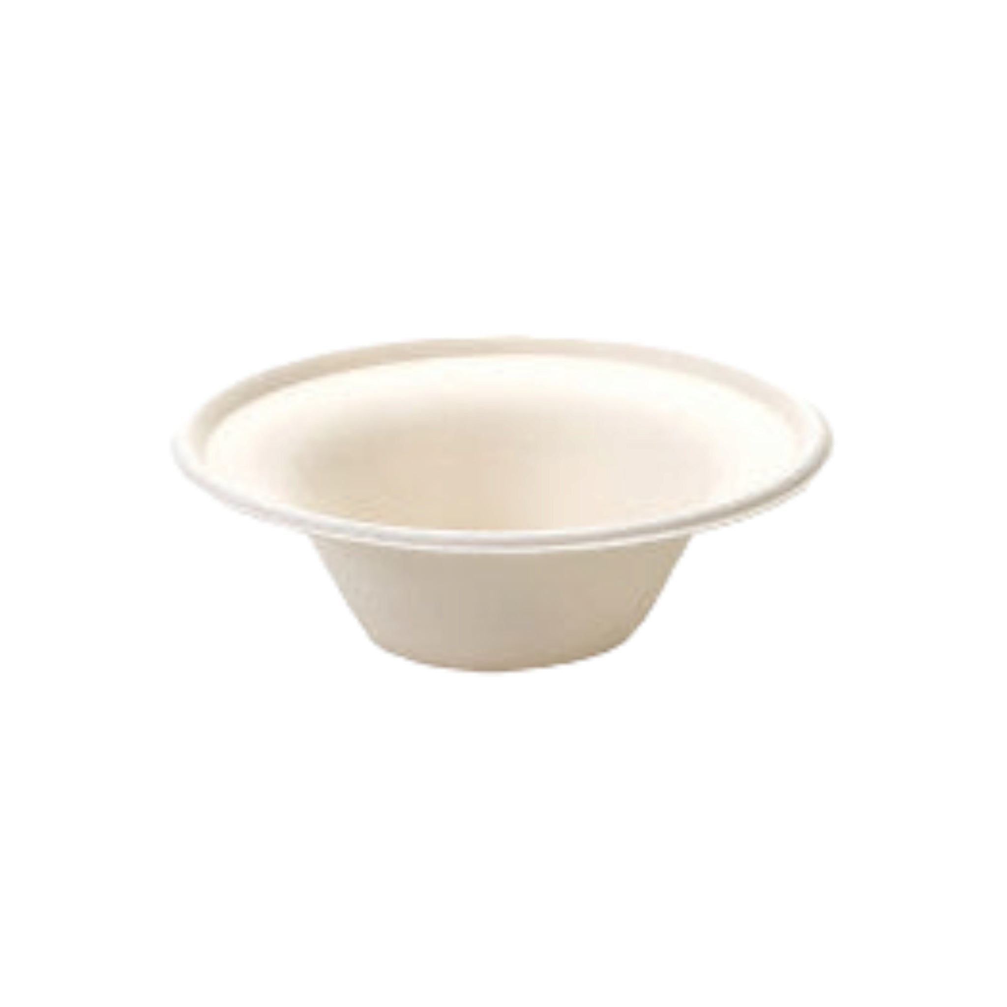 Biodegradable Takeaway Bowl 250ml Sugar Cane Wide Brim White 10pack