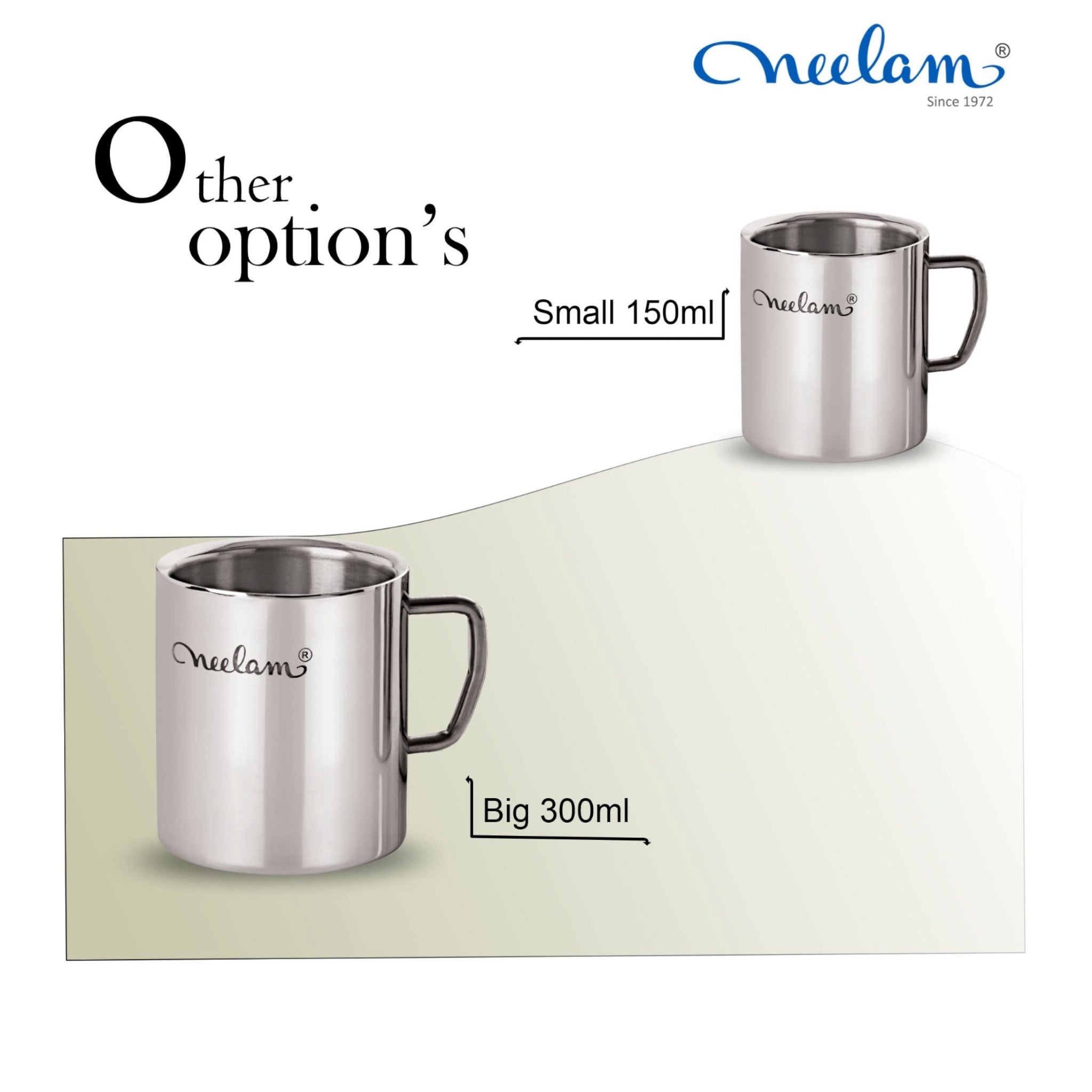 Sober Coffee Mug 250ml Double Wall Stainless Steel 9x8cm