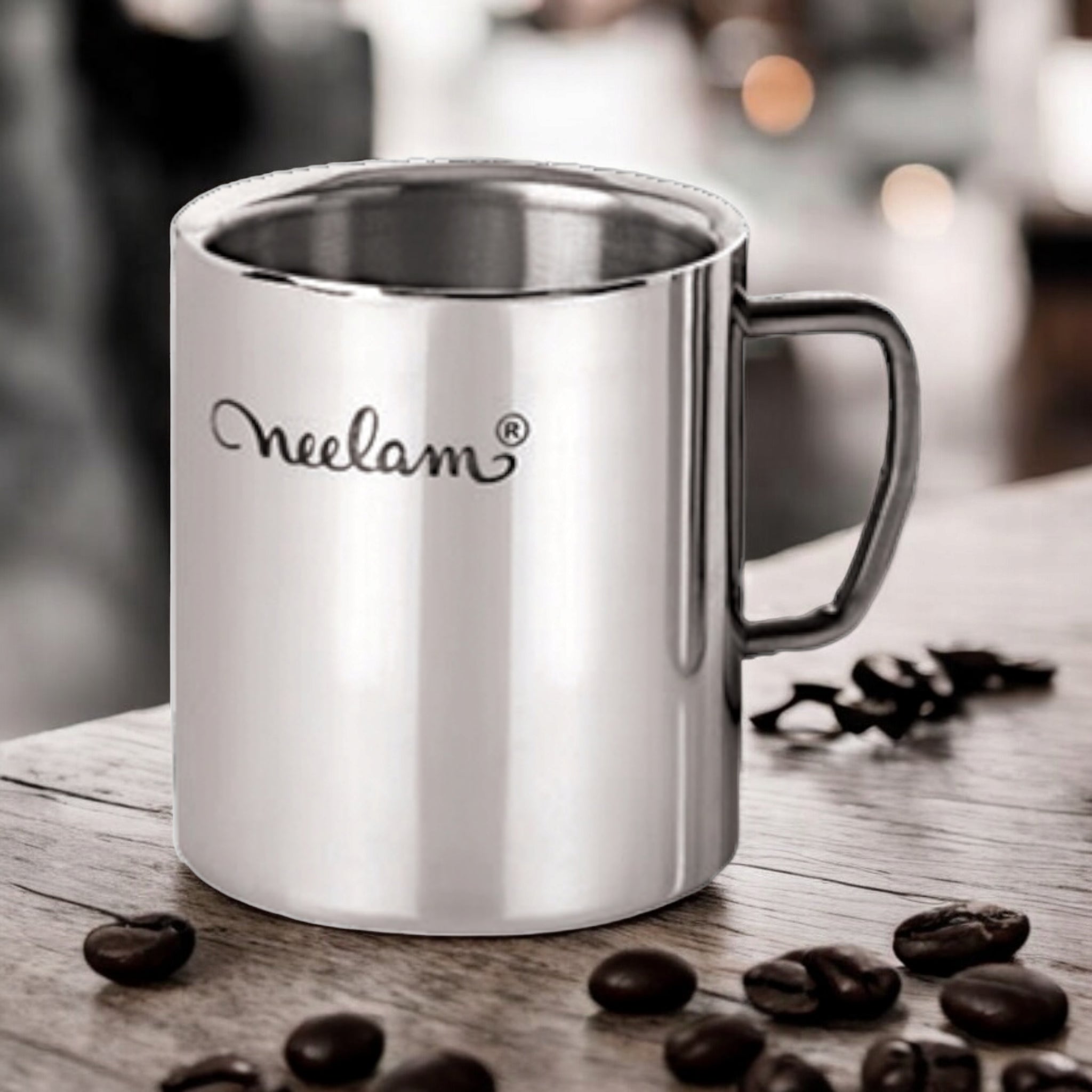 Sober Coffee Mug 250ml Double Wall Stainless Steel 9x8cm