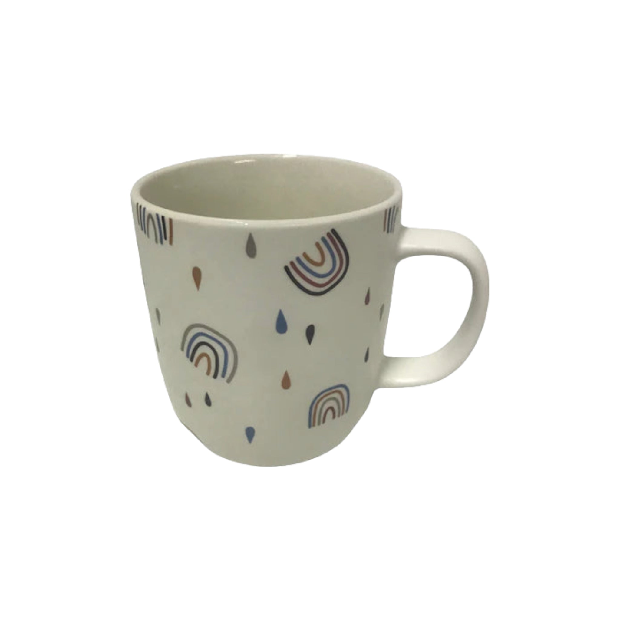 Tazzy Porcelain Coffee Mug 415ml Patterend Cream 415ml 1pc