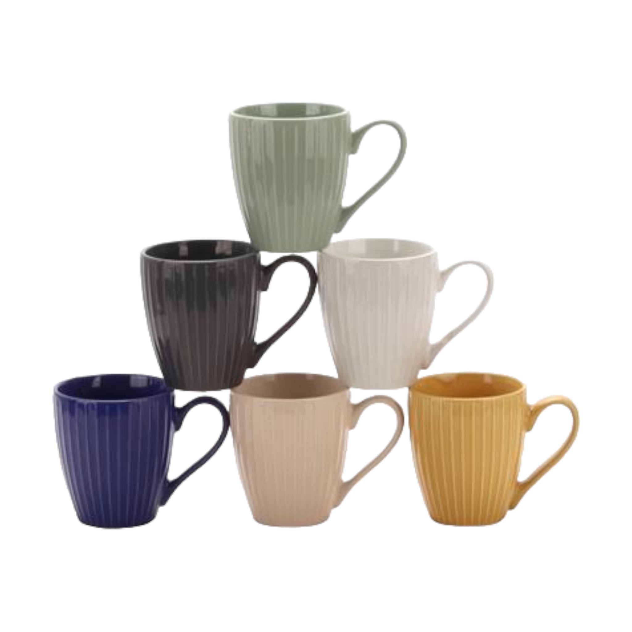 Ceramic Ribbed Coffee Mug 350ml 30632