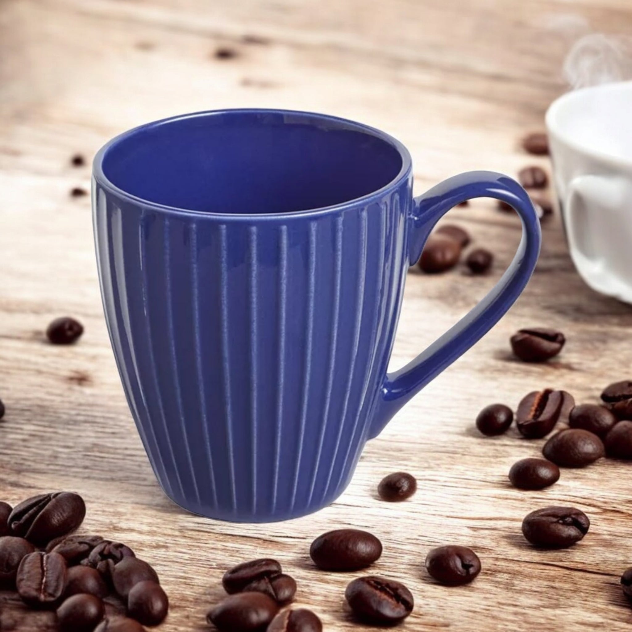 Ceramic Ribbed Coffee Mug 350ml 30632