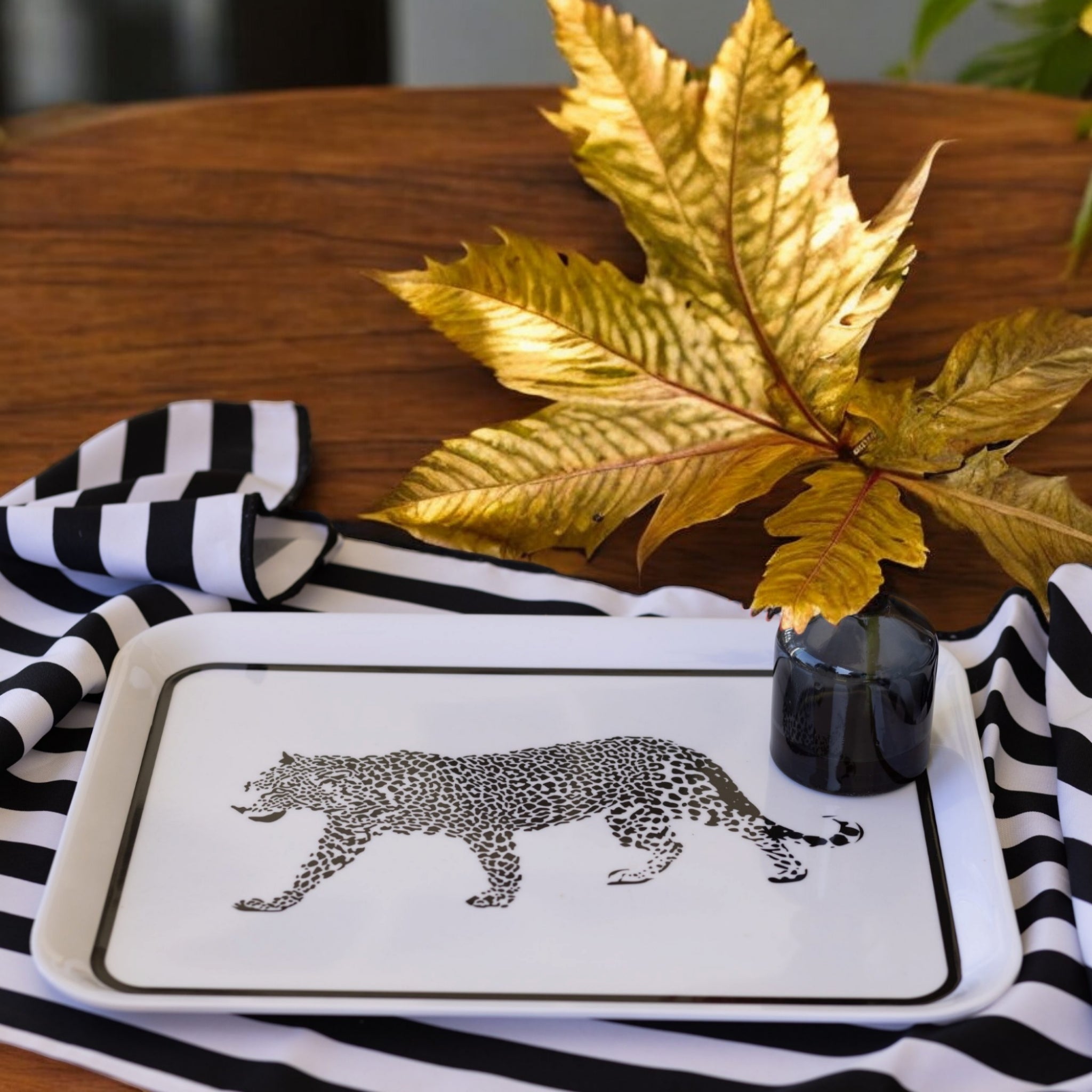 Home Classix Melamine Leopard Print Dinnerware