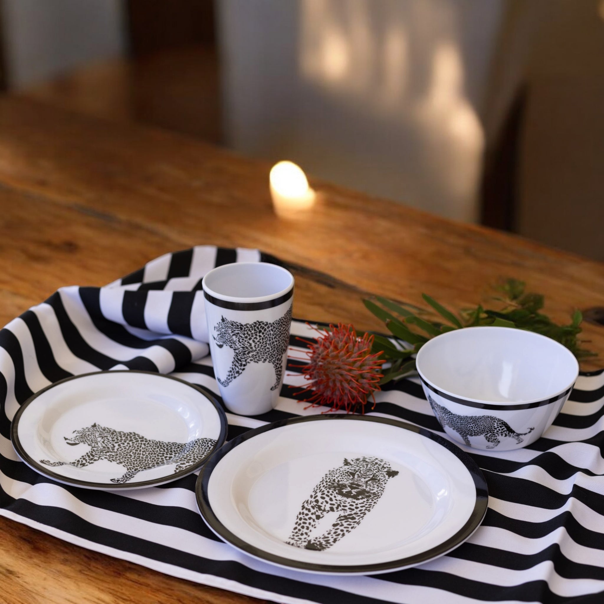 Home Classix Melamine Leopard Print Dinnerware