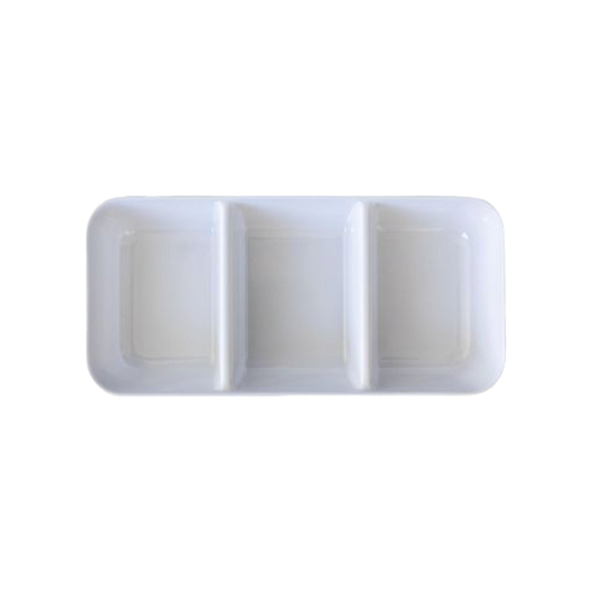 Home Classix melamine White 3-Division Platter 25.5x12.2x3.7cm