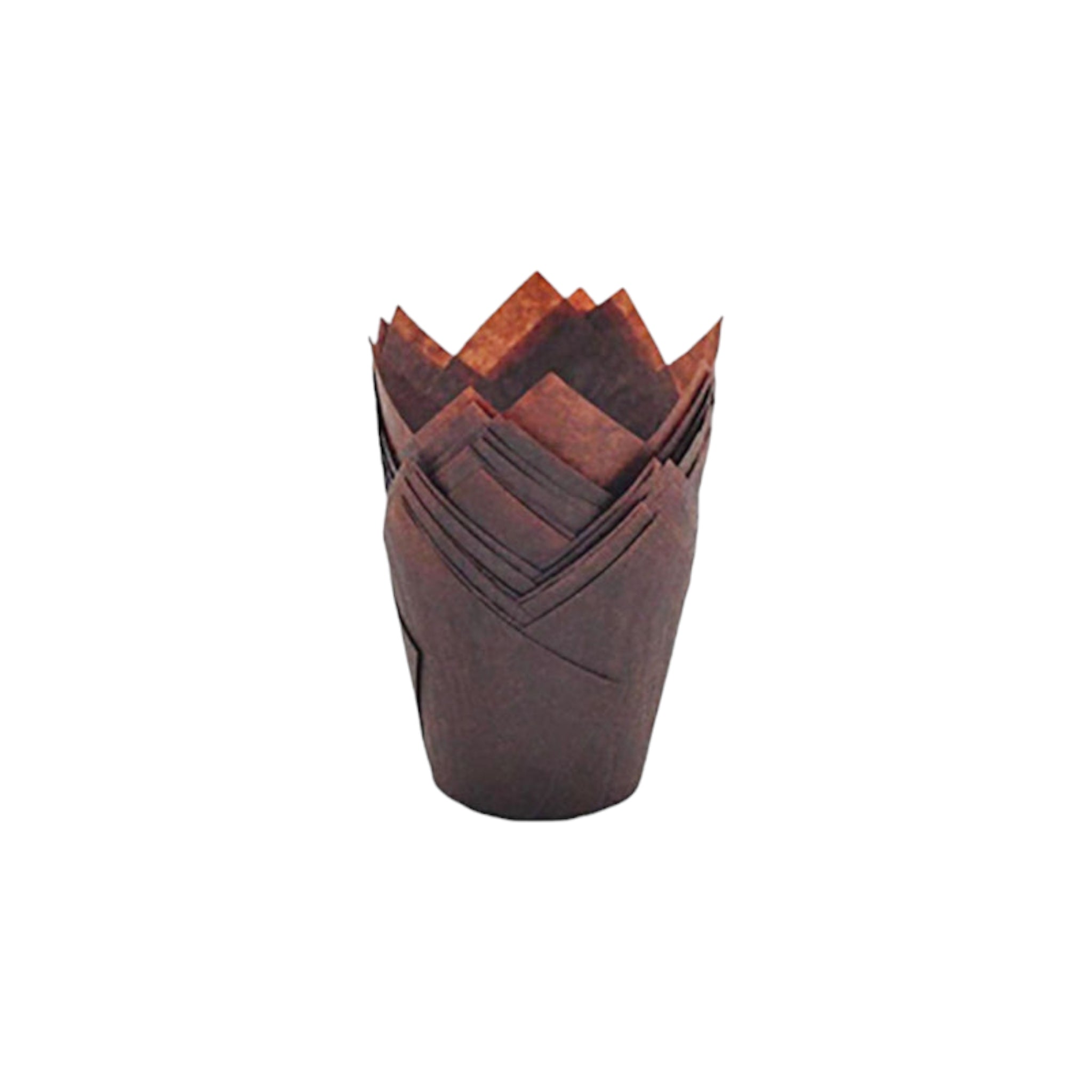 Regent Tulip Muffin Cupcake Paper Liners Brown PET Lined 25pack 71418