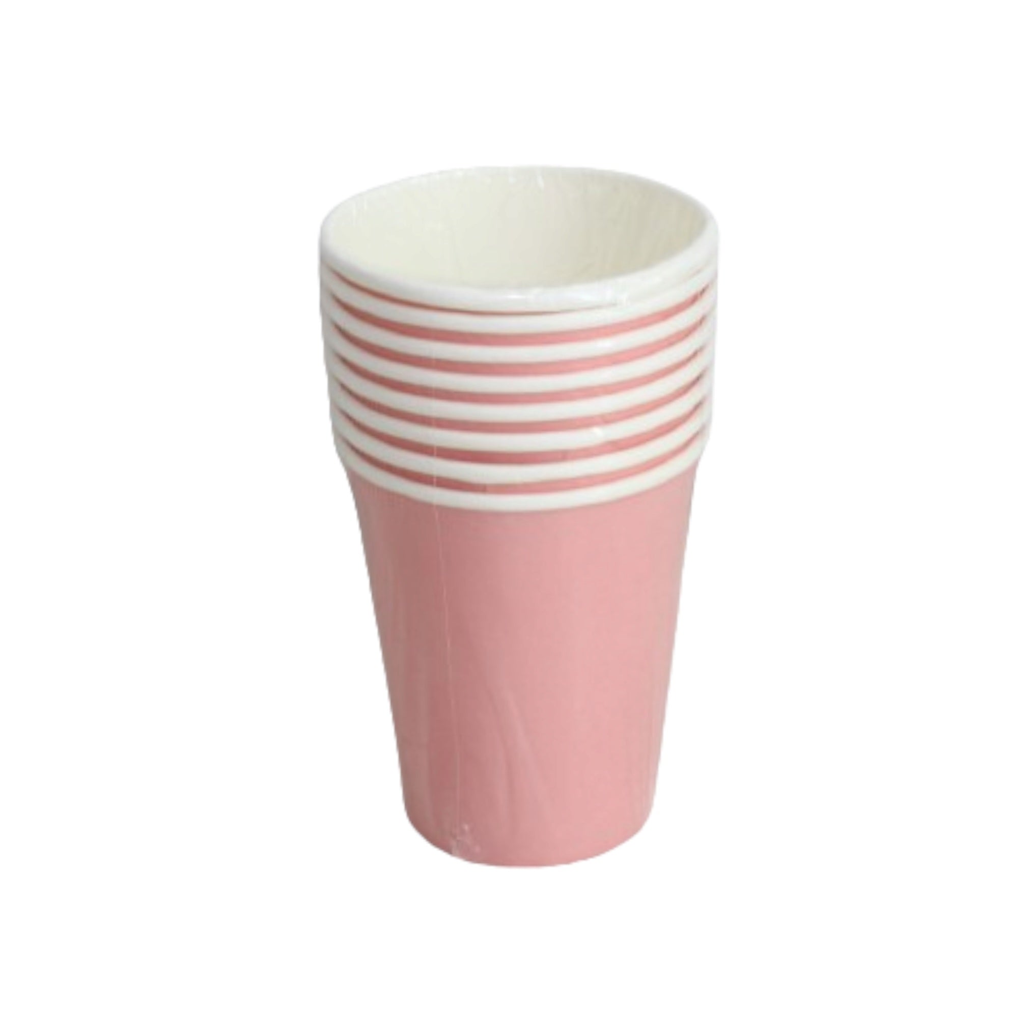 Disposable Party Paper Cups Pink 250ml XPATY80 8pack