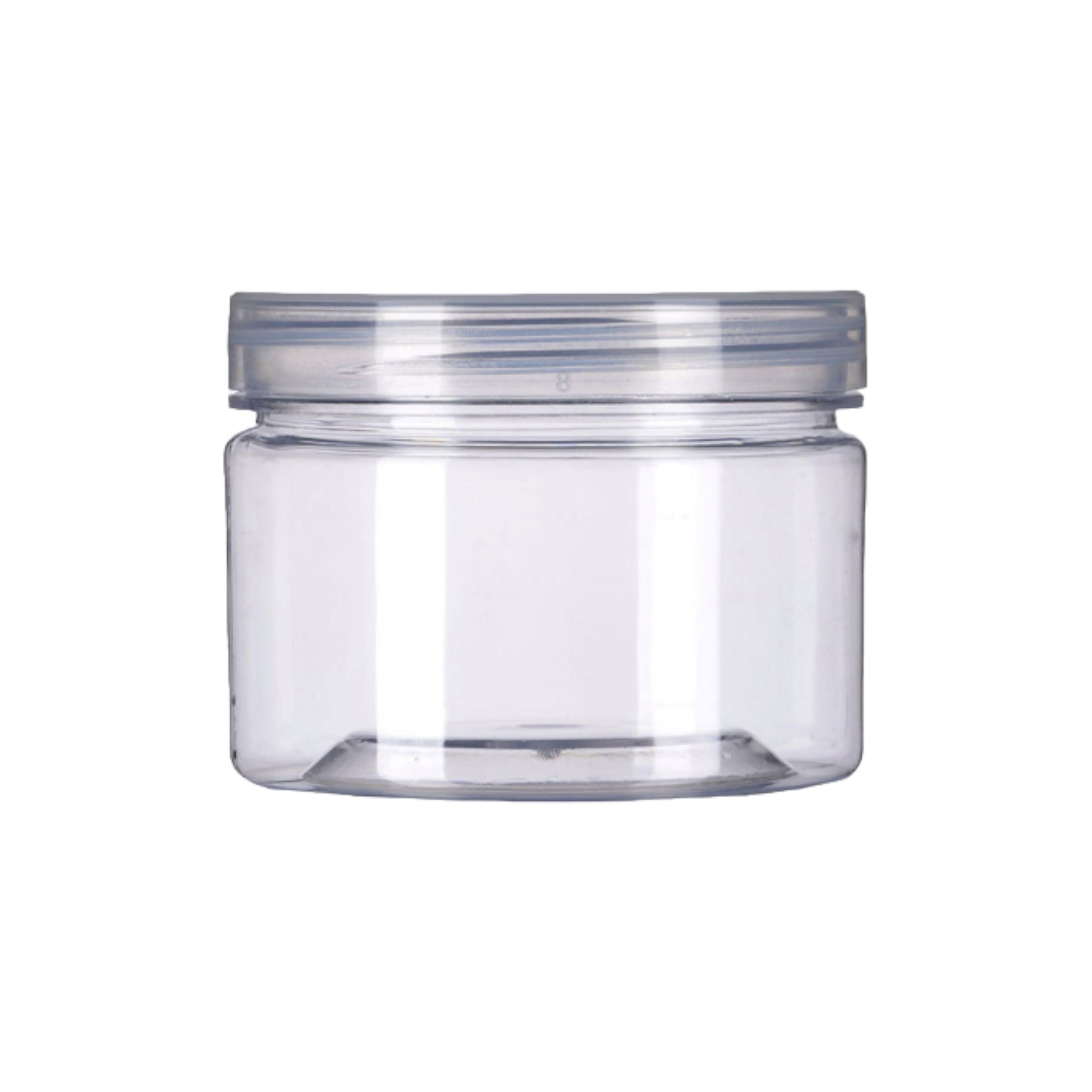 300ml PET Cosmetic Jar with Lid Crystal Clear