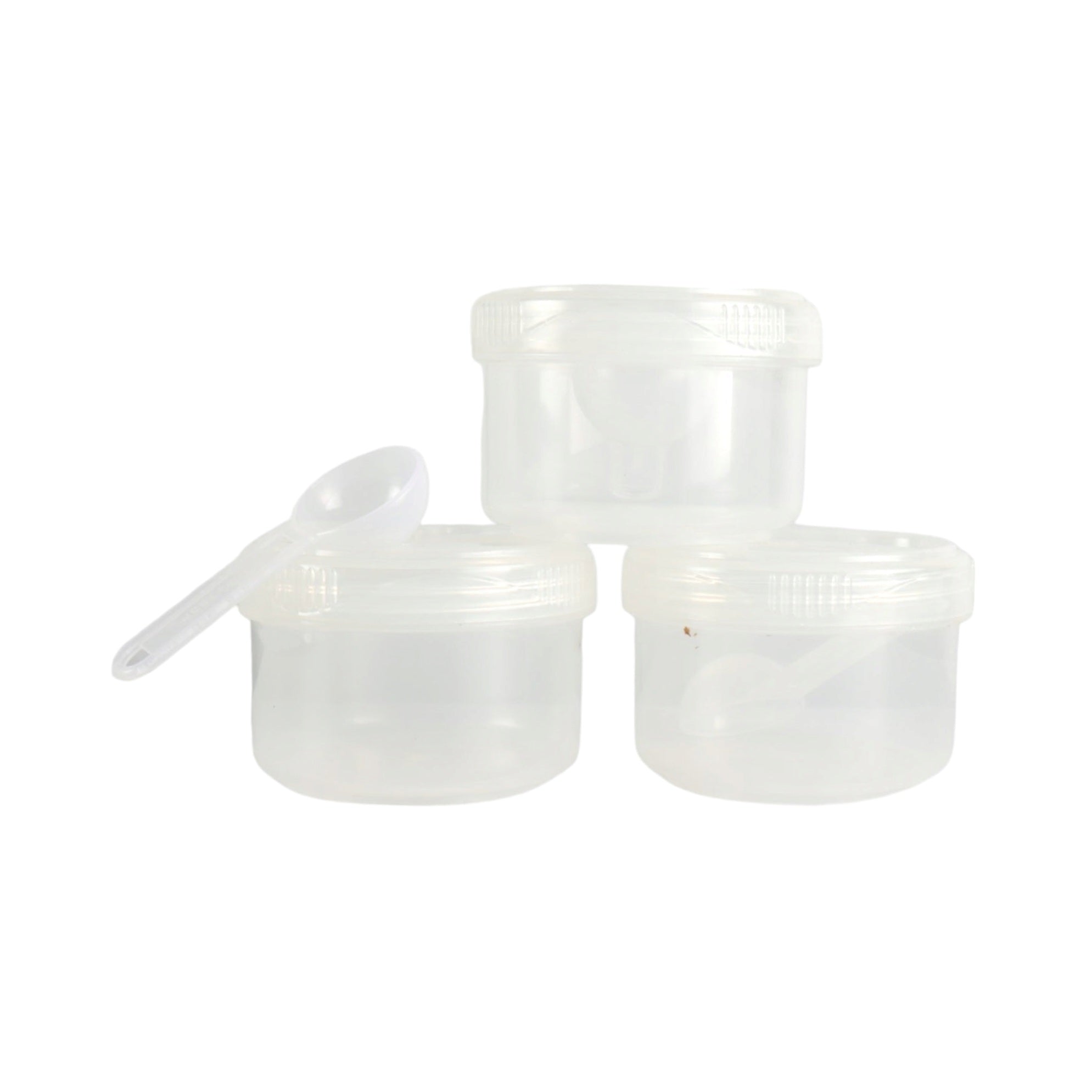 Home Fresh 150ml Plastic Sauce Tub Canister and Spoon 3pc Set