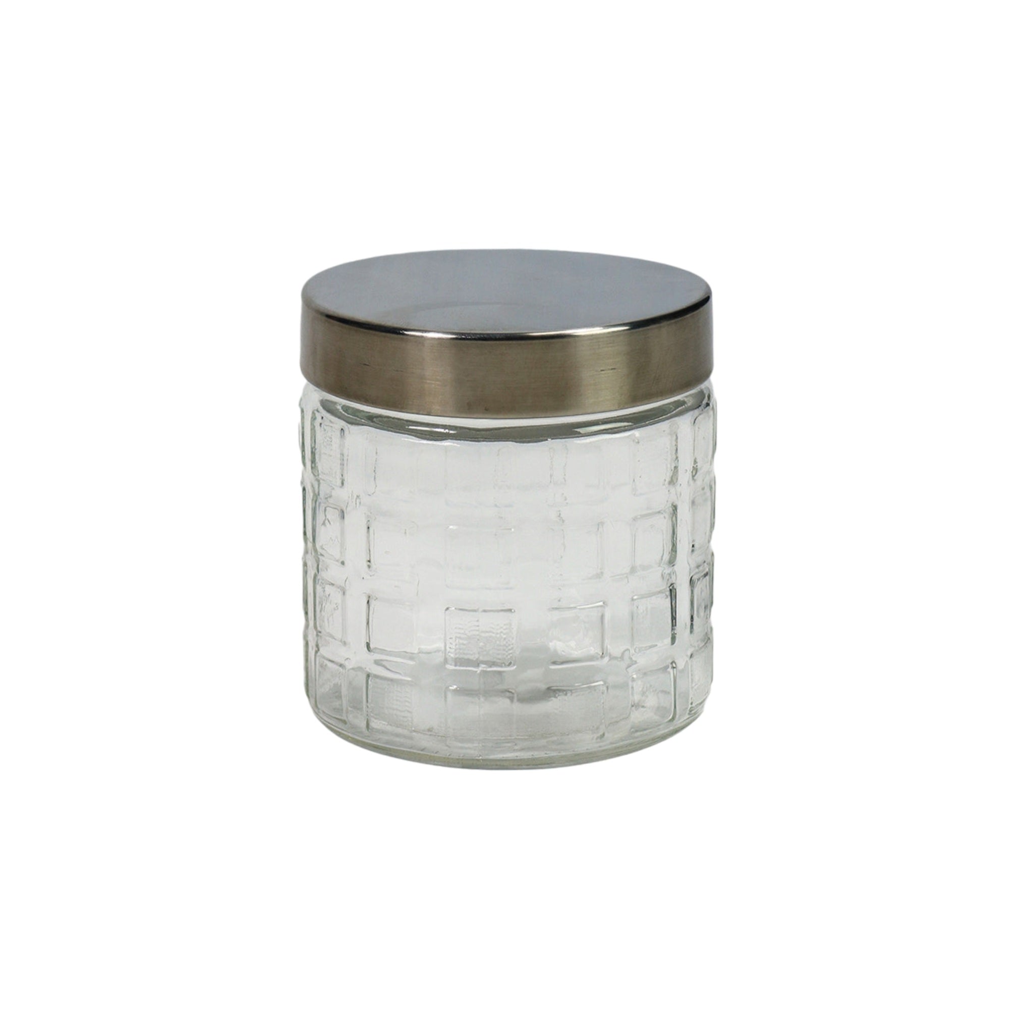 Glass Canister Jar with Stainless Steel Lid