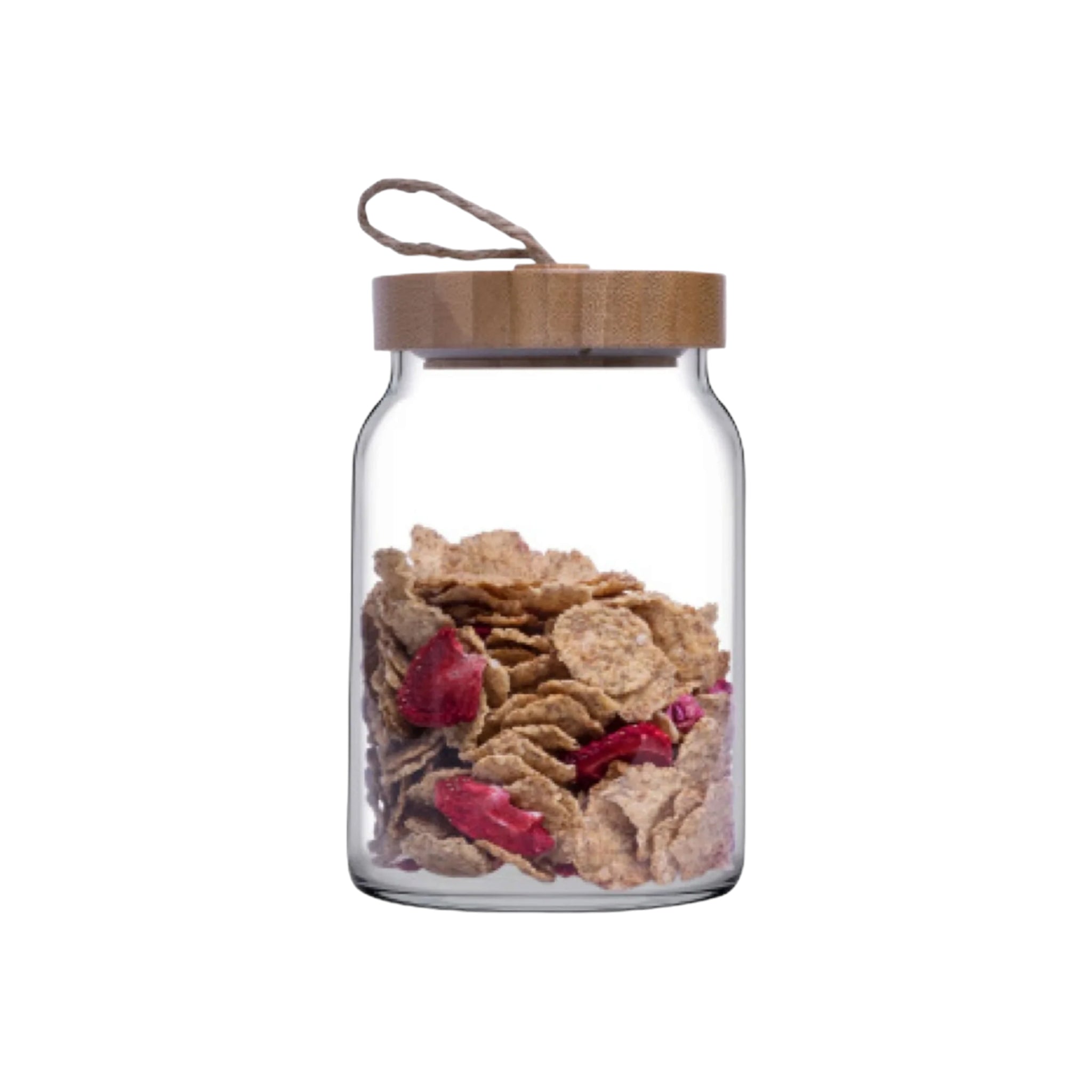 Pasabahce Glass Storage Jar 860ml Woody Bamboo Lid