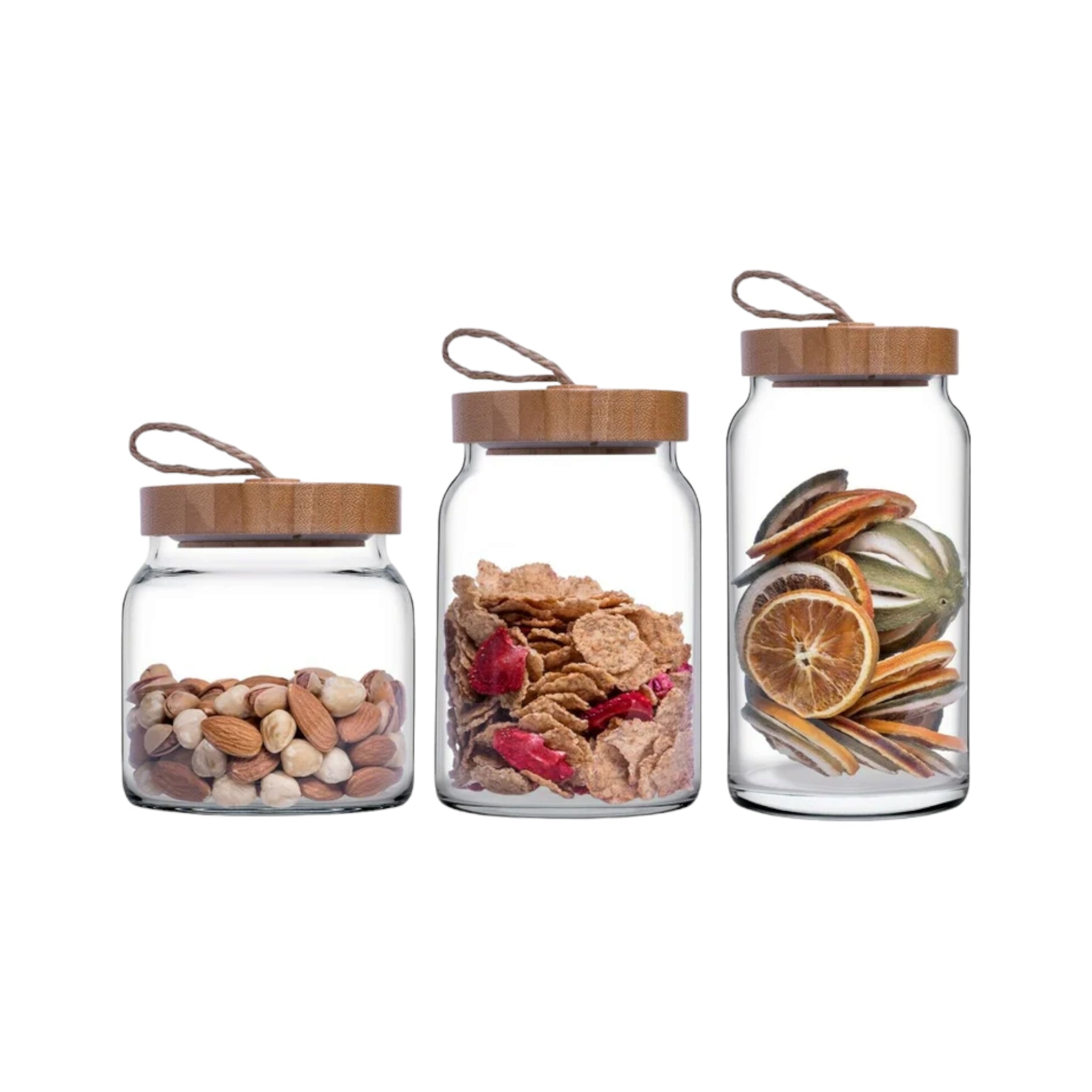 Pasabahce Glass Storage Jar 860ml Woody Bamboo Lid