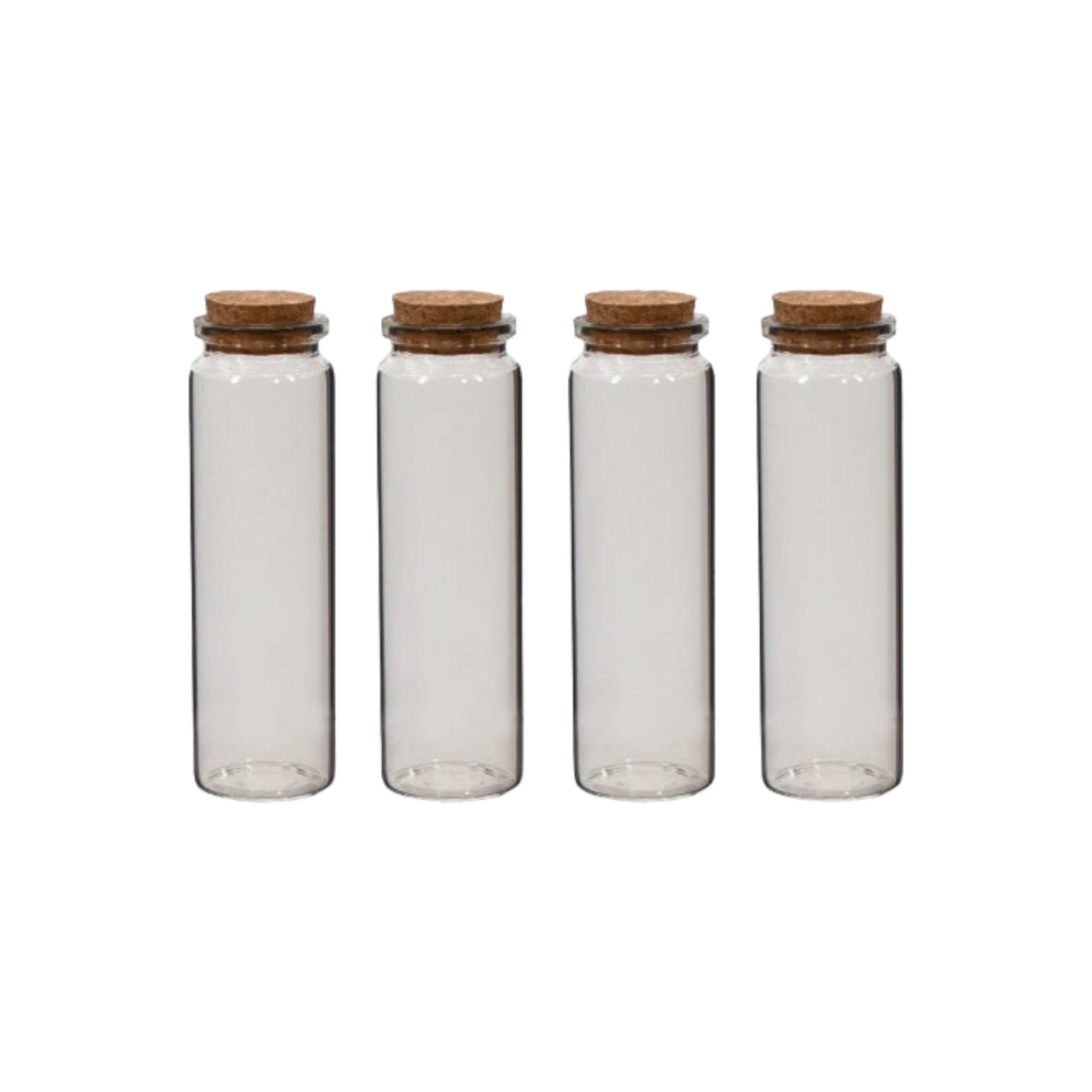 Regent Glass Bottle 100ml with Cork Lid 4pack 10583