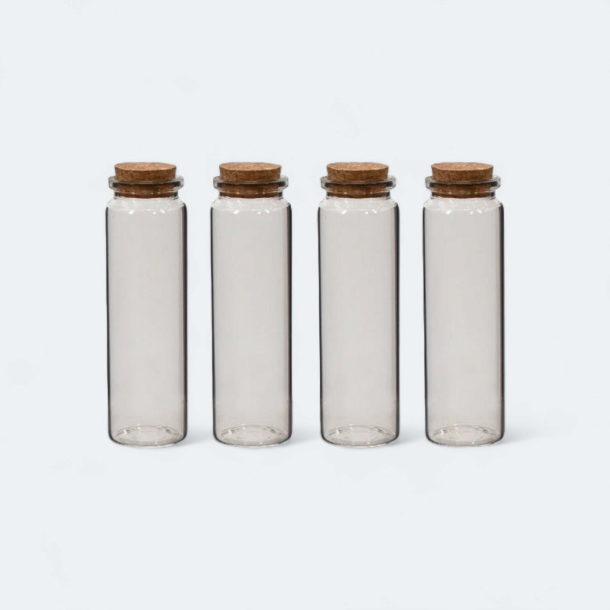 Regent Glass Bottle 100ml with Cork Lid 4pack 10583