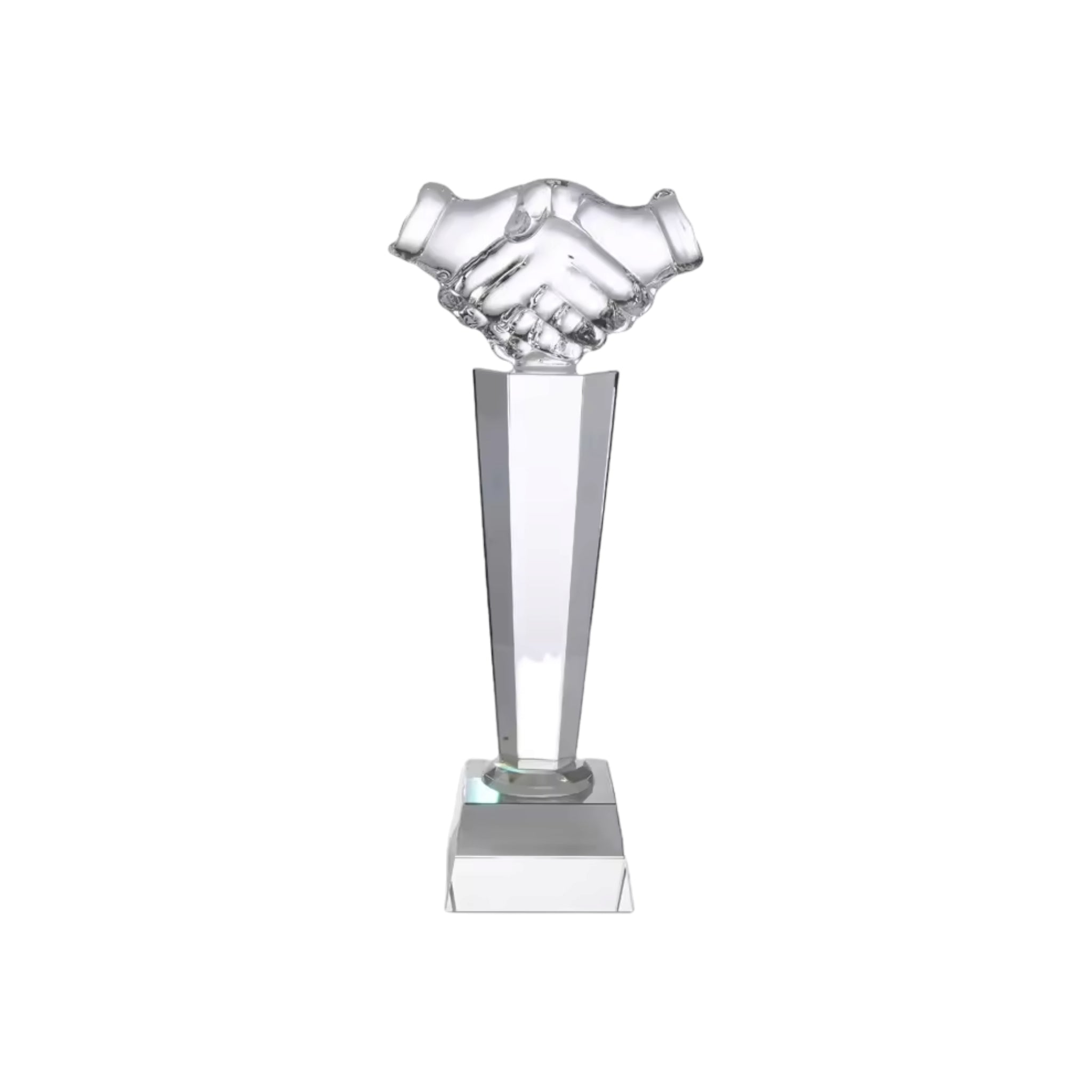 Glass Trophy Handshake 25cm DL-012