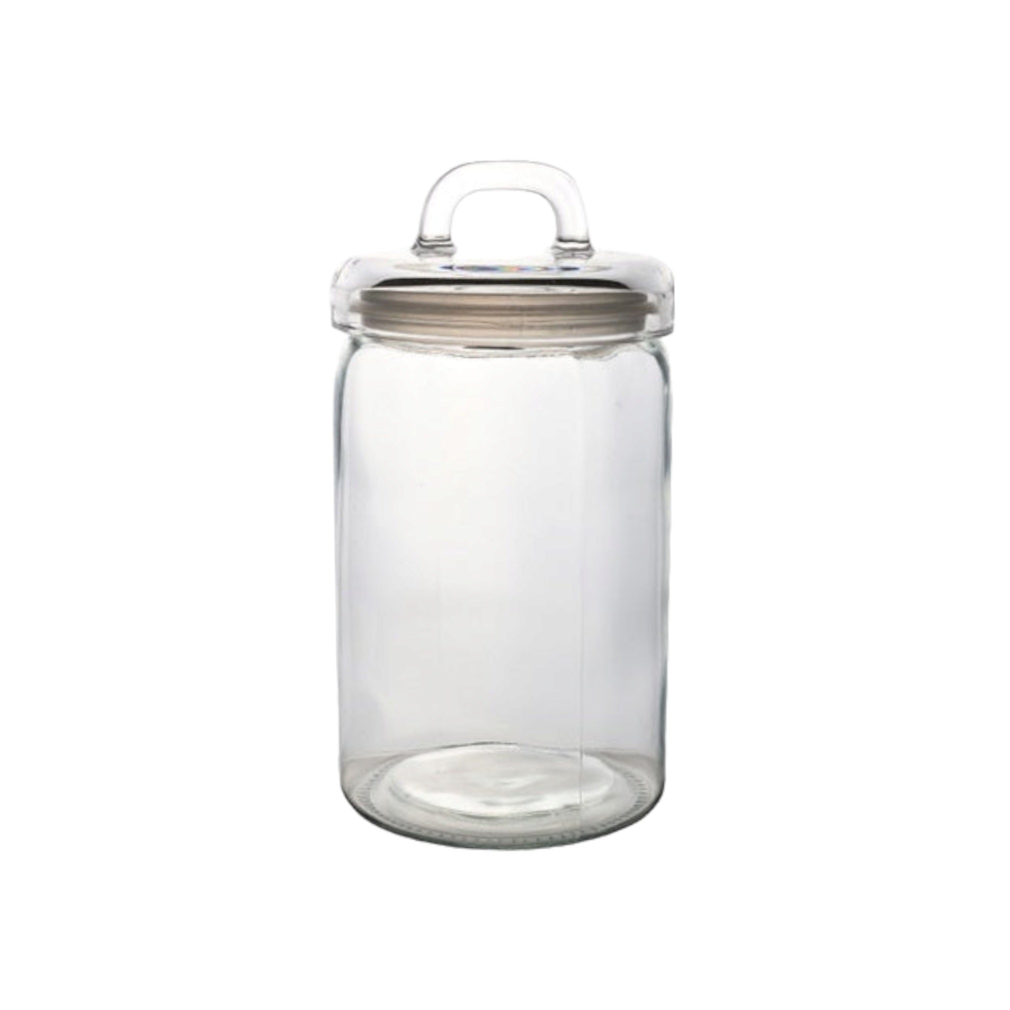 Glass Canister Round with Loop Lid 1.6L