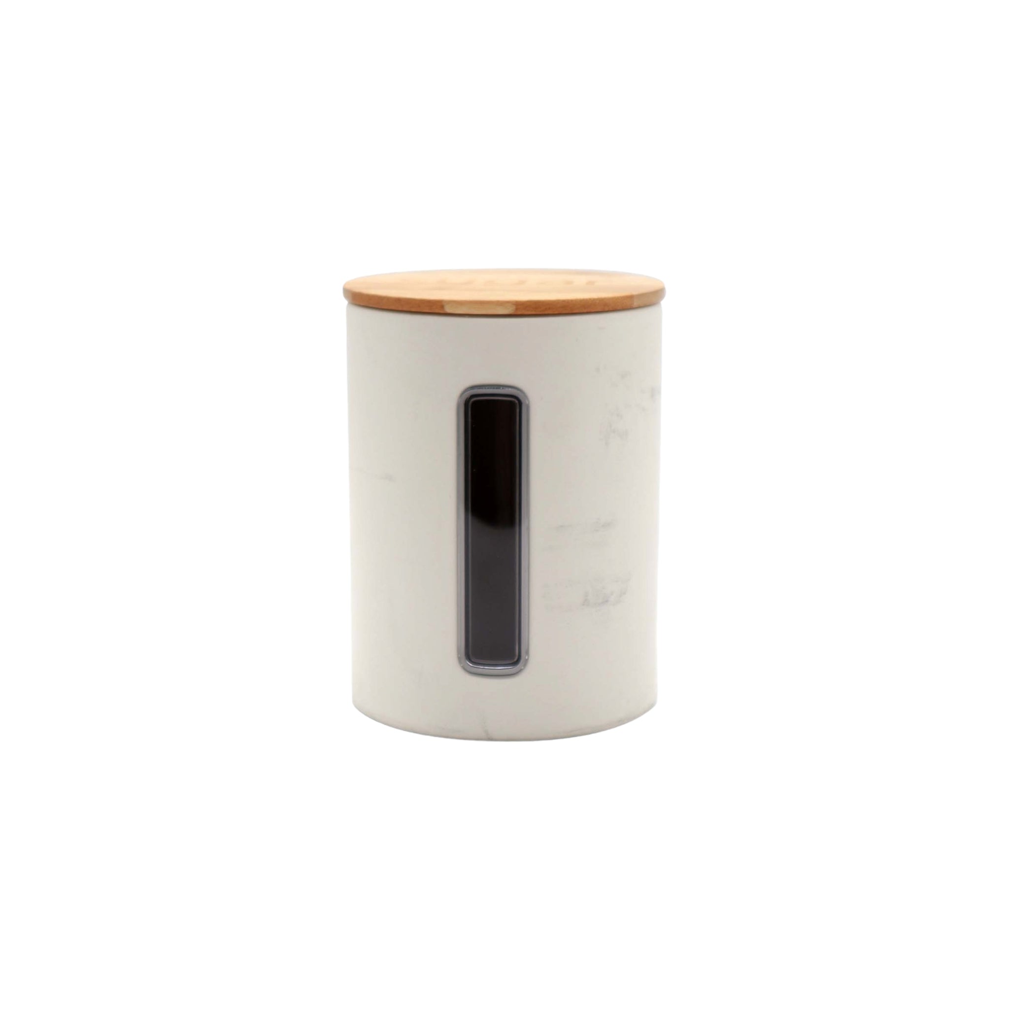 Sugar Canister Cream with Bamboo Lid Sugar