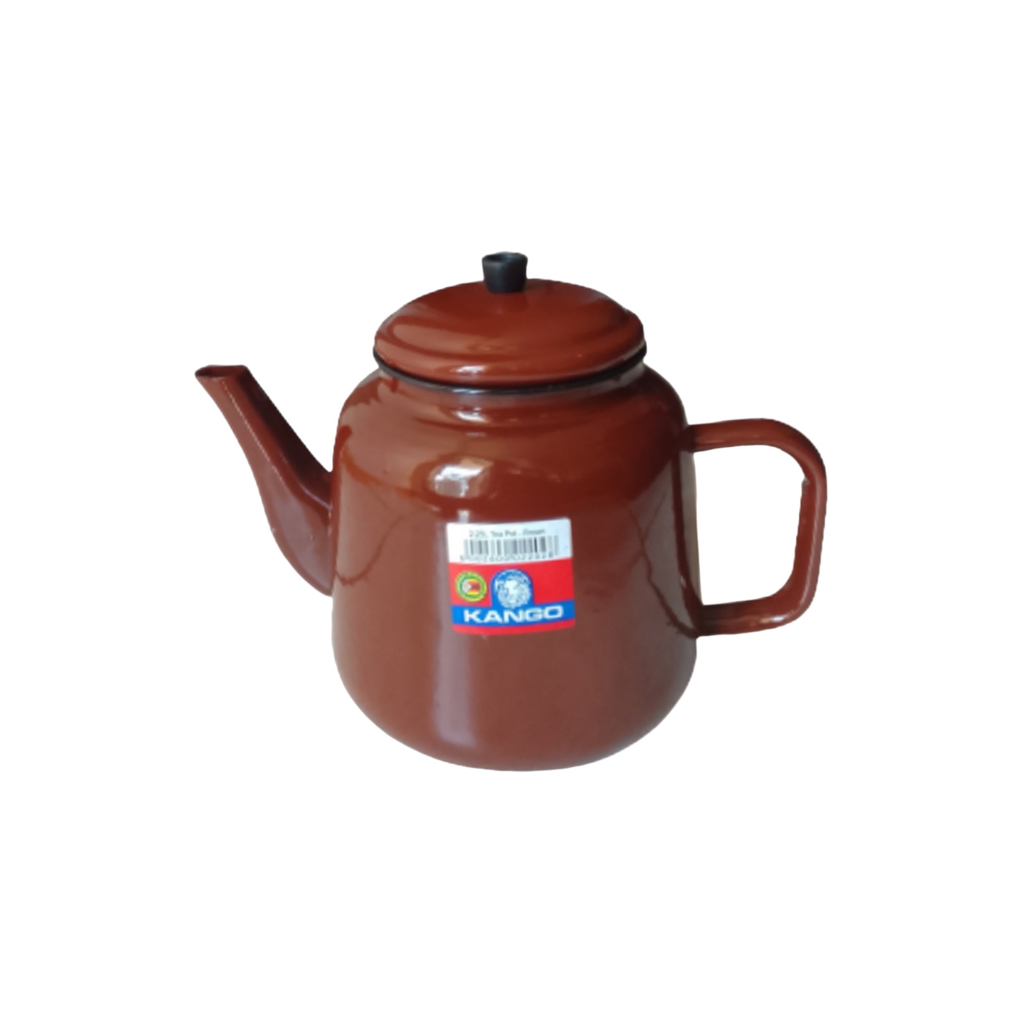 Kango Enamel Teapot 2.25L Kettle  Brown BN12622