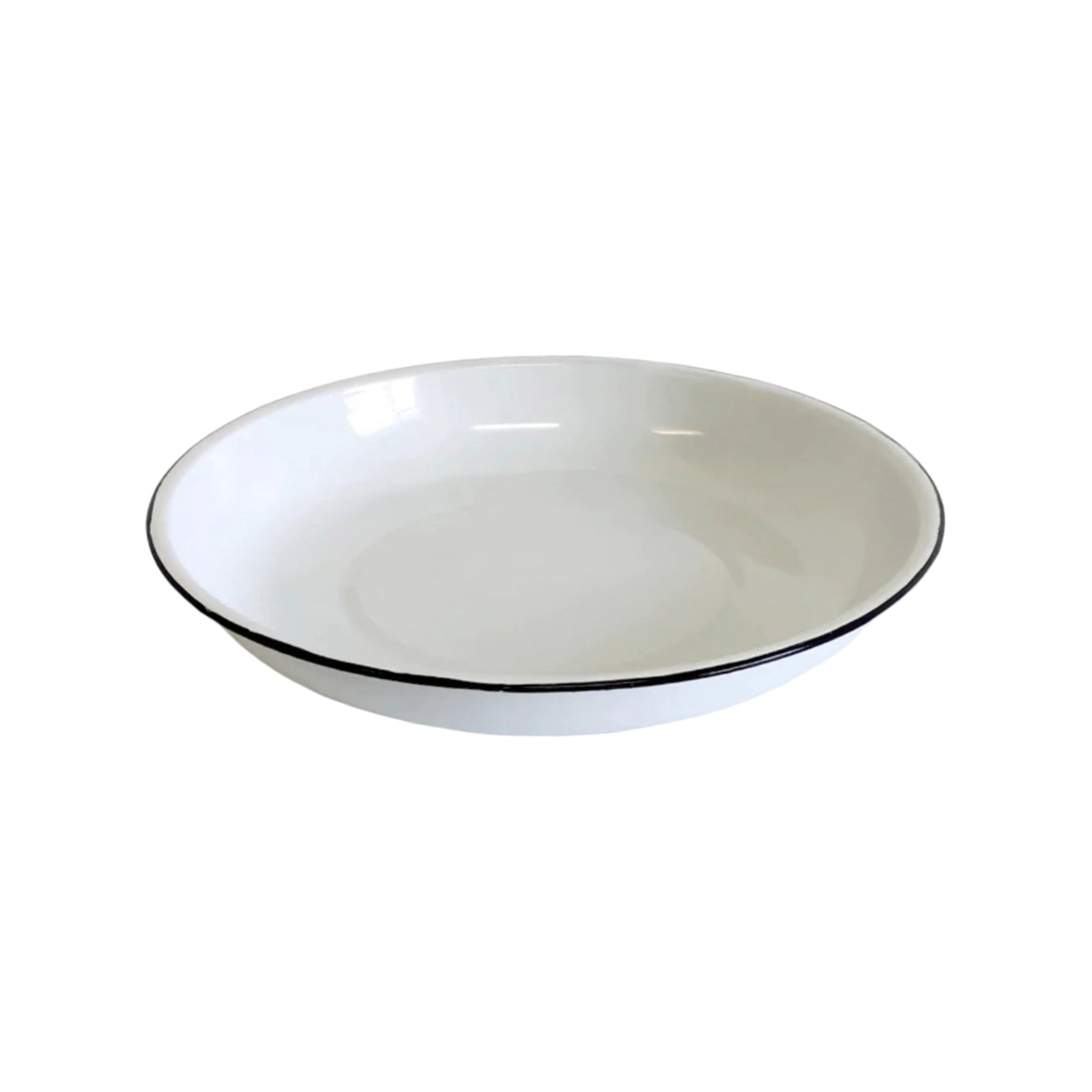 Kango Enamel Rice Plate 25cm White