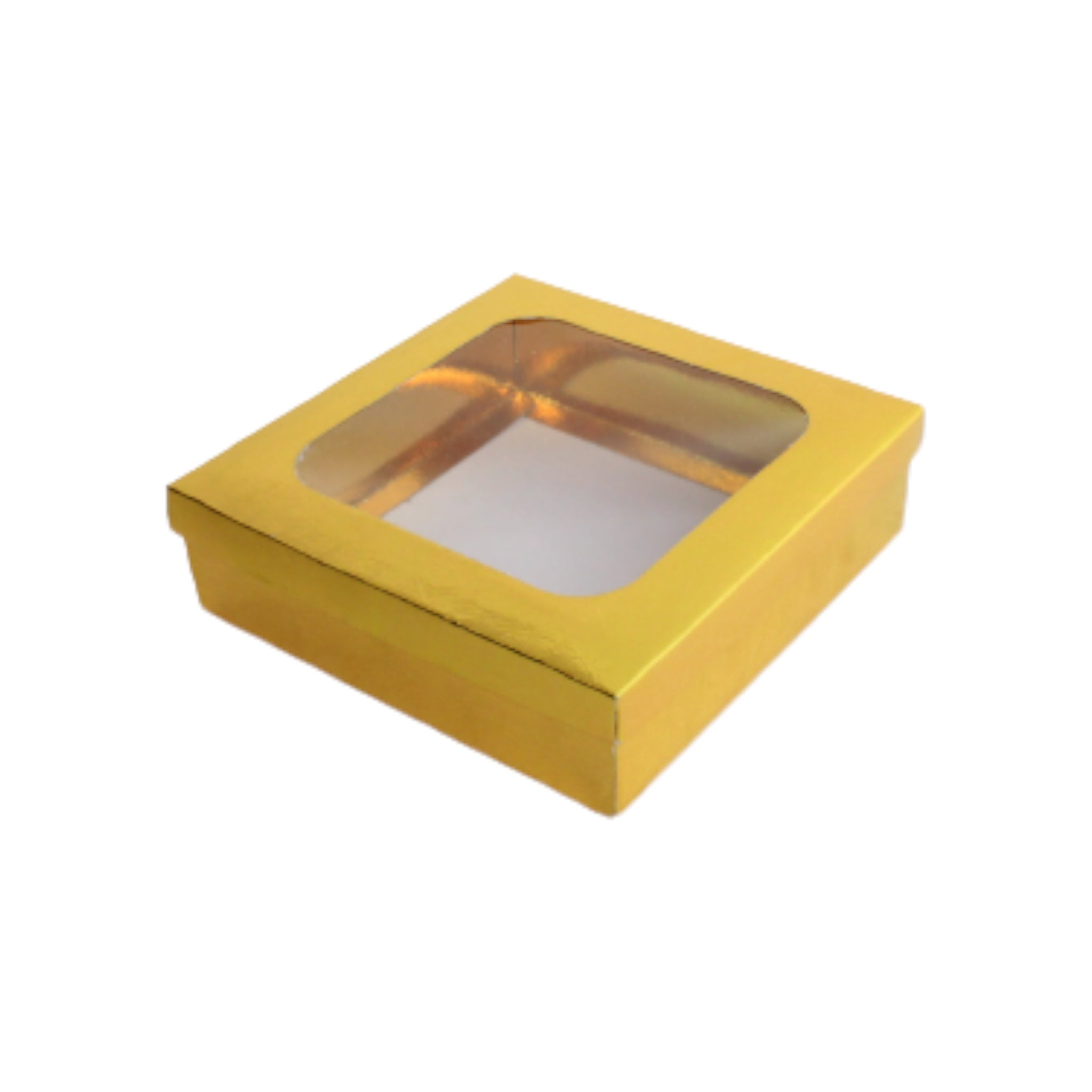 Gift Biscuit Paper Box Square Gold 15x15x5cm XPP237-G