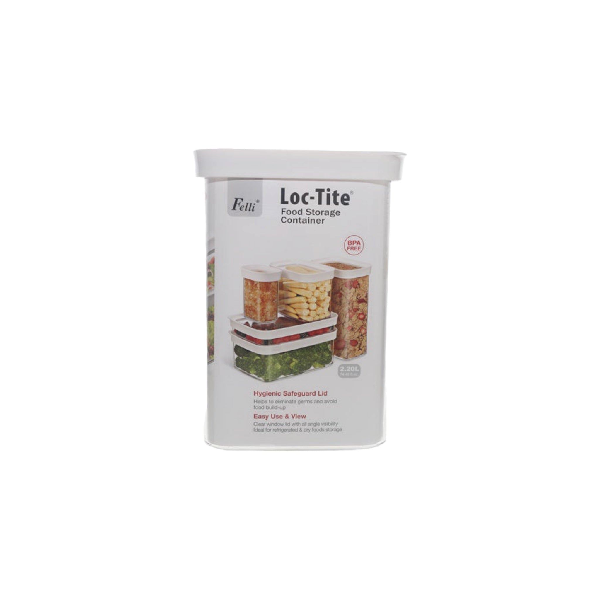 Felli Loc-tite Acrylic Canister Storage Rectangle 2.2L 19656