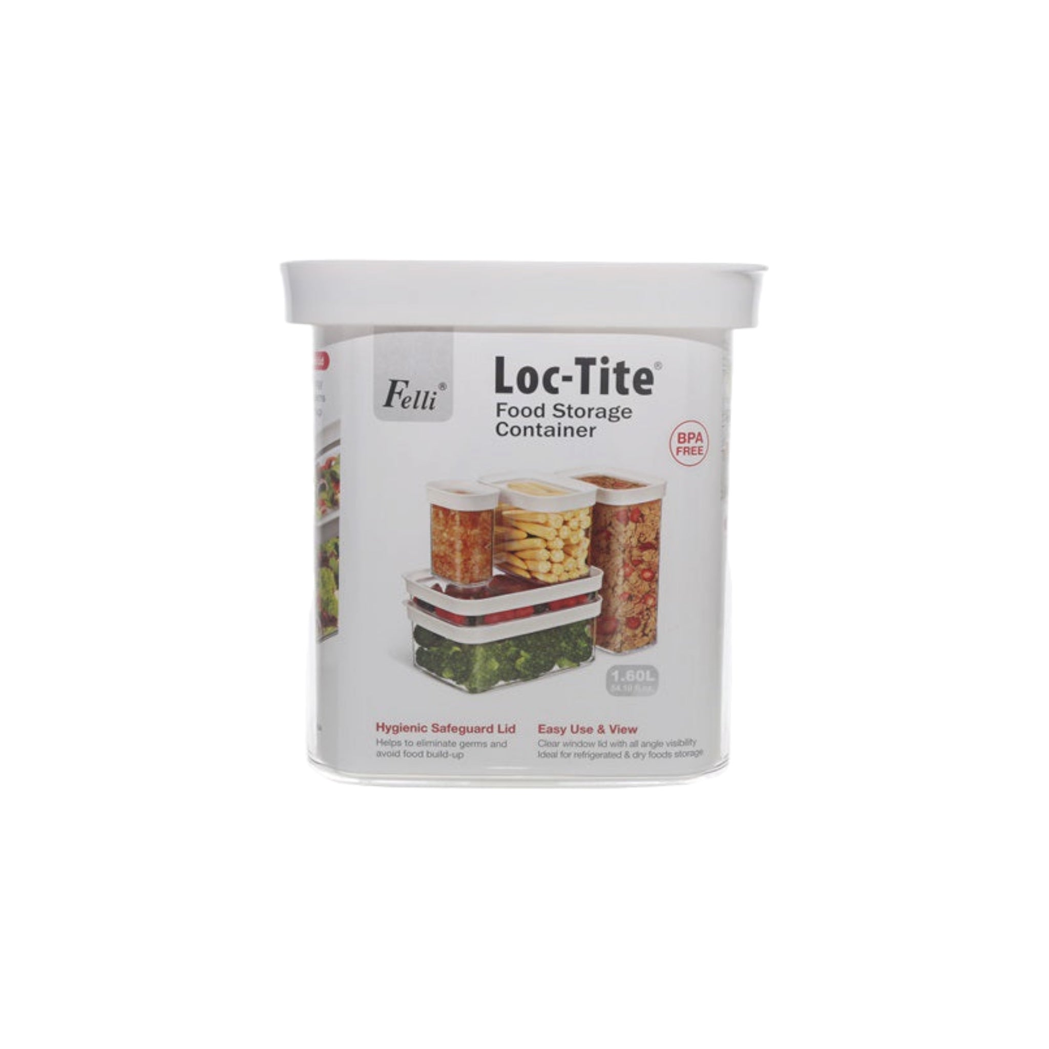 Felli Loc-tite Acrylic Canister Storage Rectangle 1.6L 19655