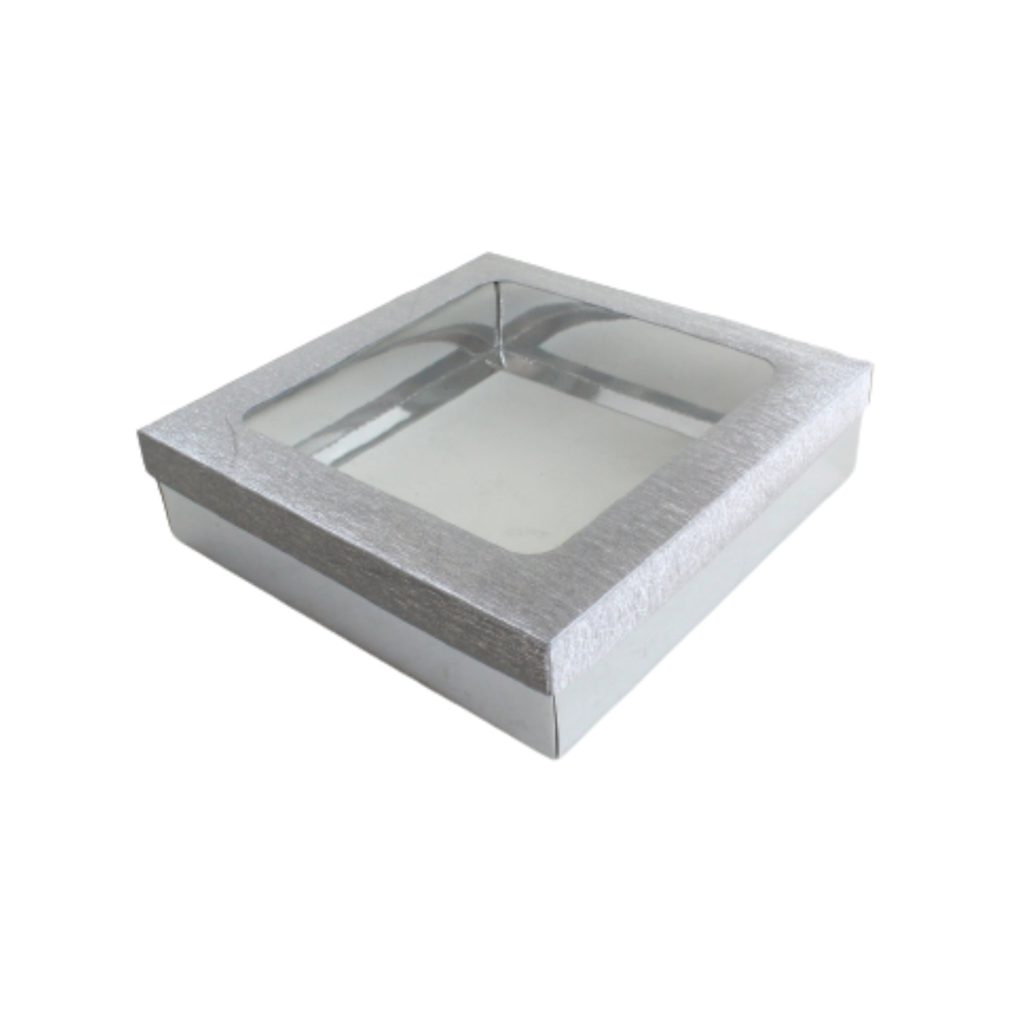 Gift Biscuit Paper Box Square Silver XPP235