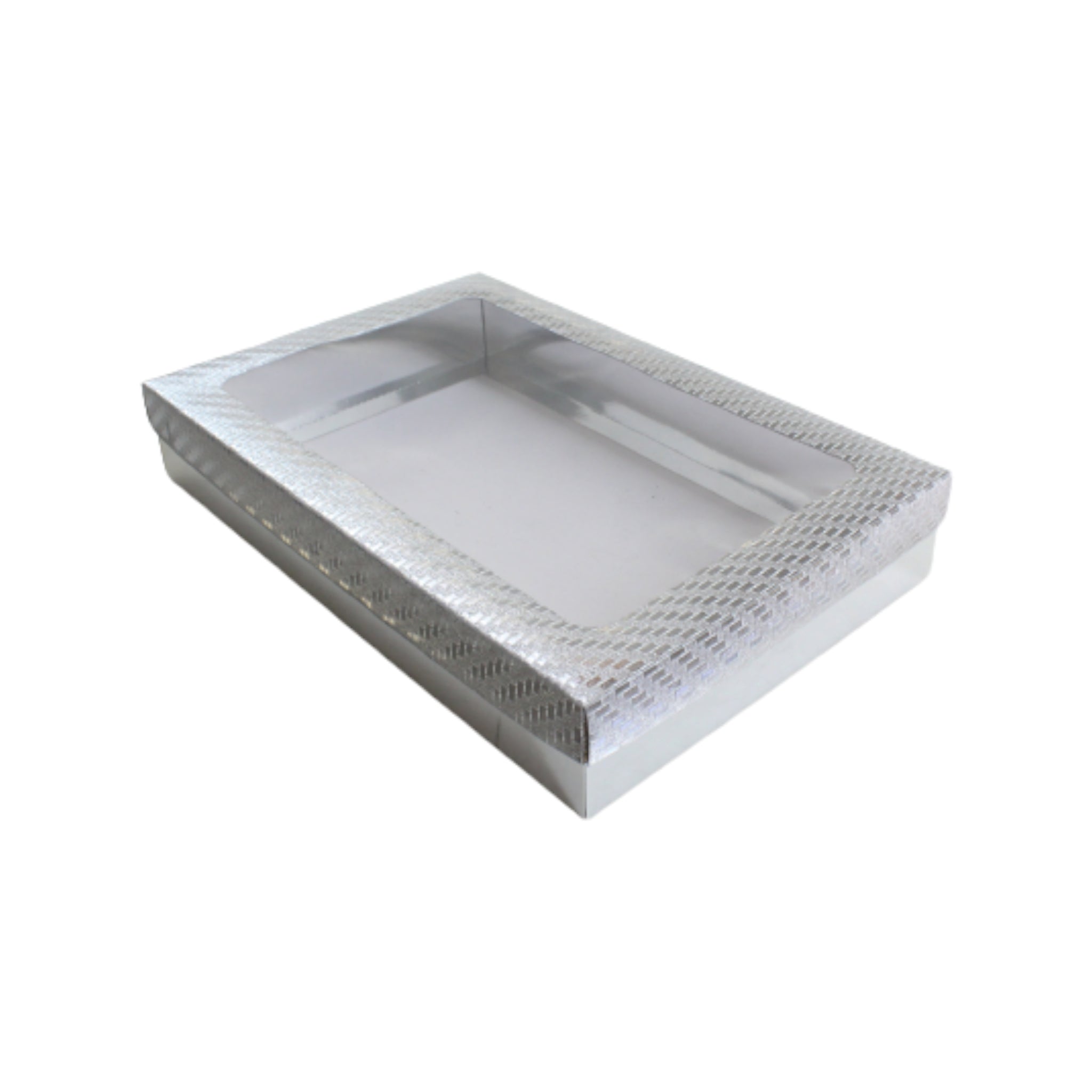 Gift Biscuit Paper Box 20x20x5cm Silver XPP306