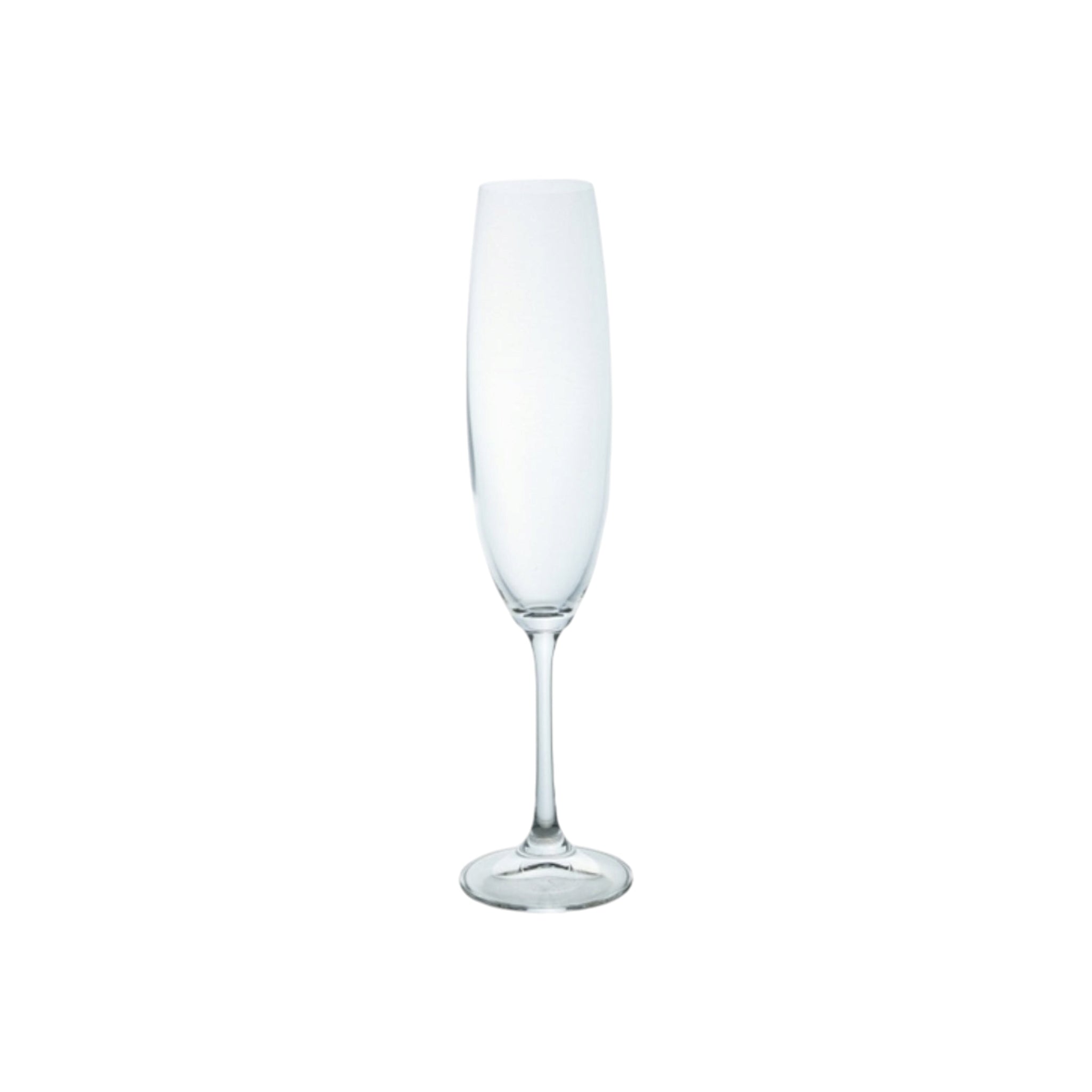 Milvus Crystal Glass Tumbler 250ml Champagne Flute Stemmed 6pack 16152