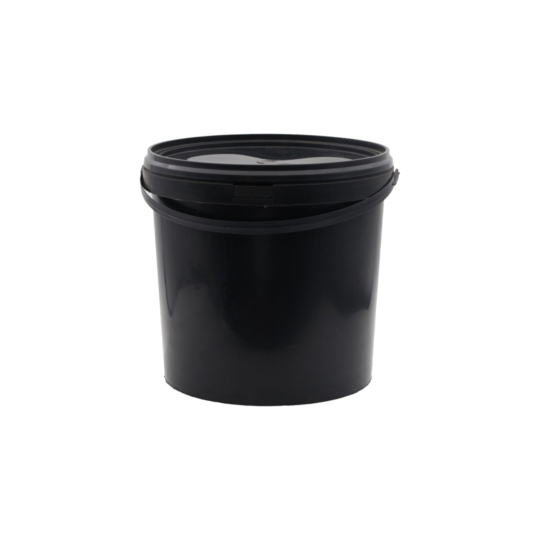 10L Econo Plastic Bucket Recycled Black with Lid