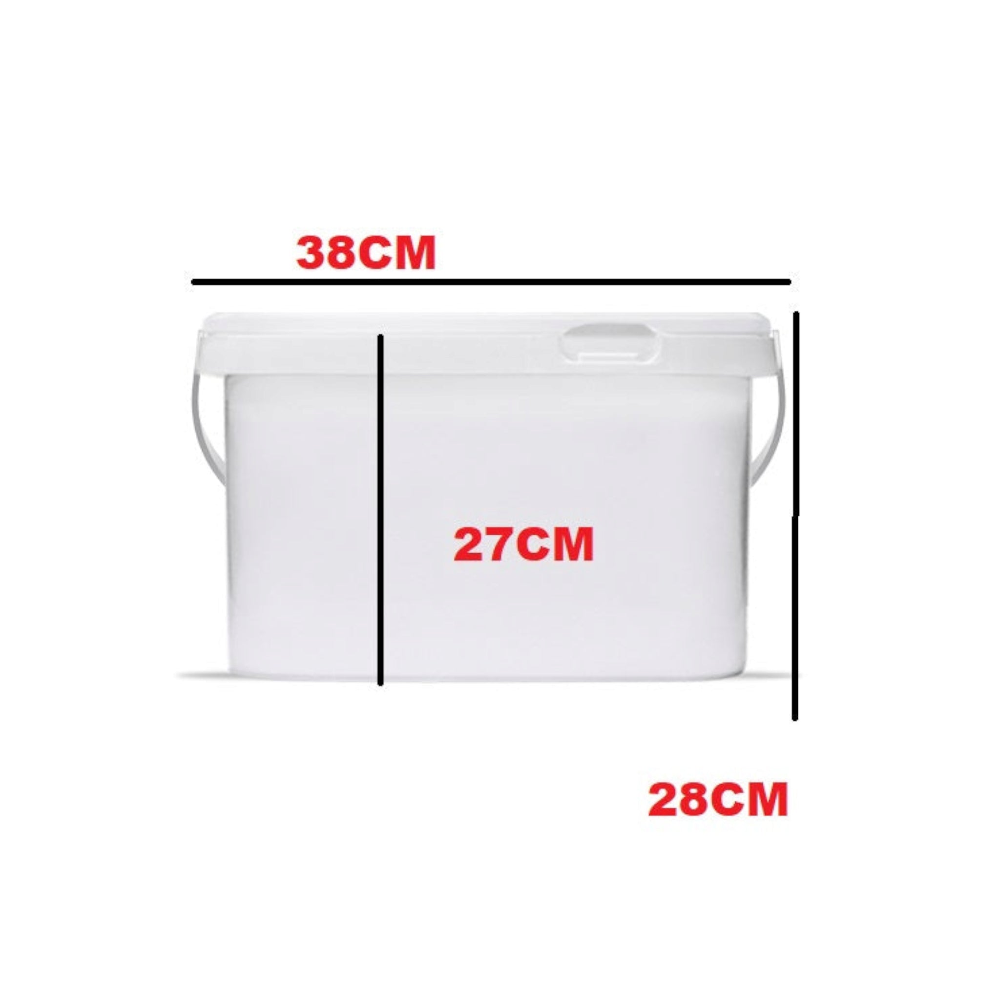 20L Bucket Rectangular Tamperproof Lid with Handle