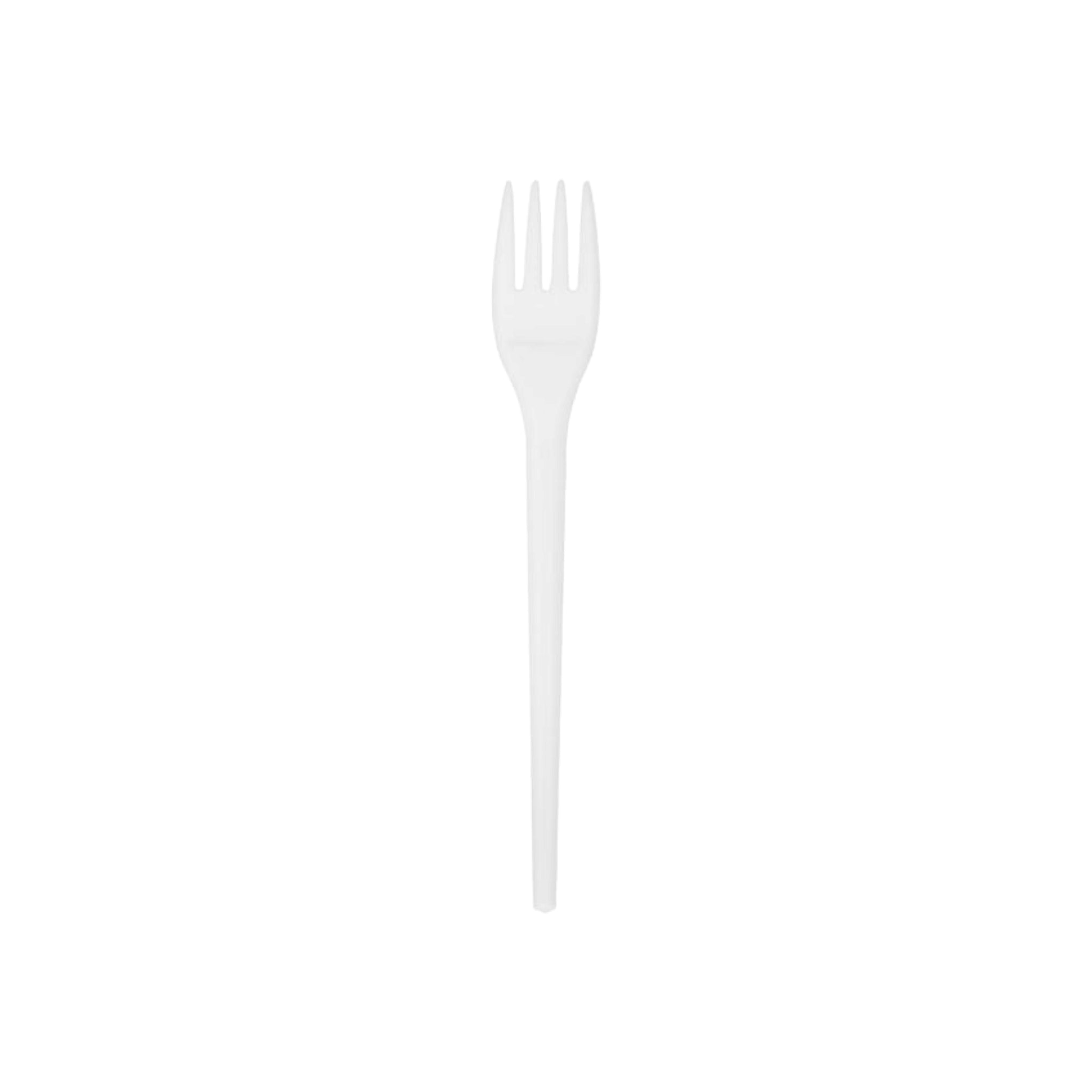 Disposable Plastic Forks White 100pack