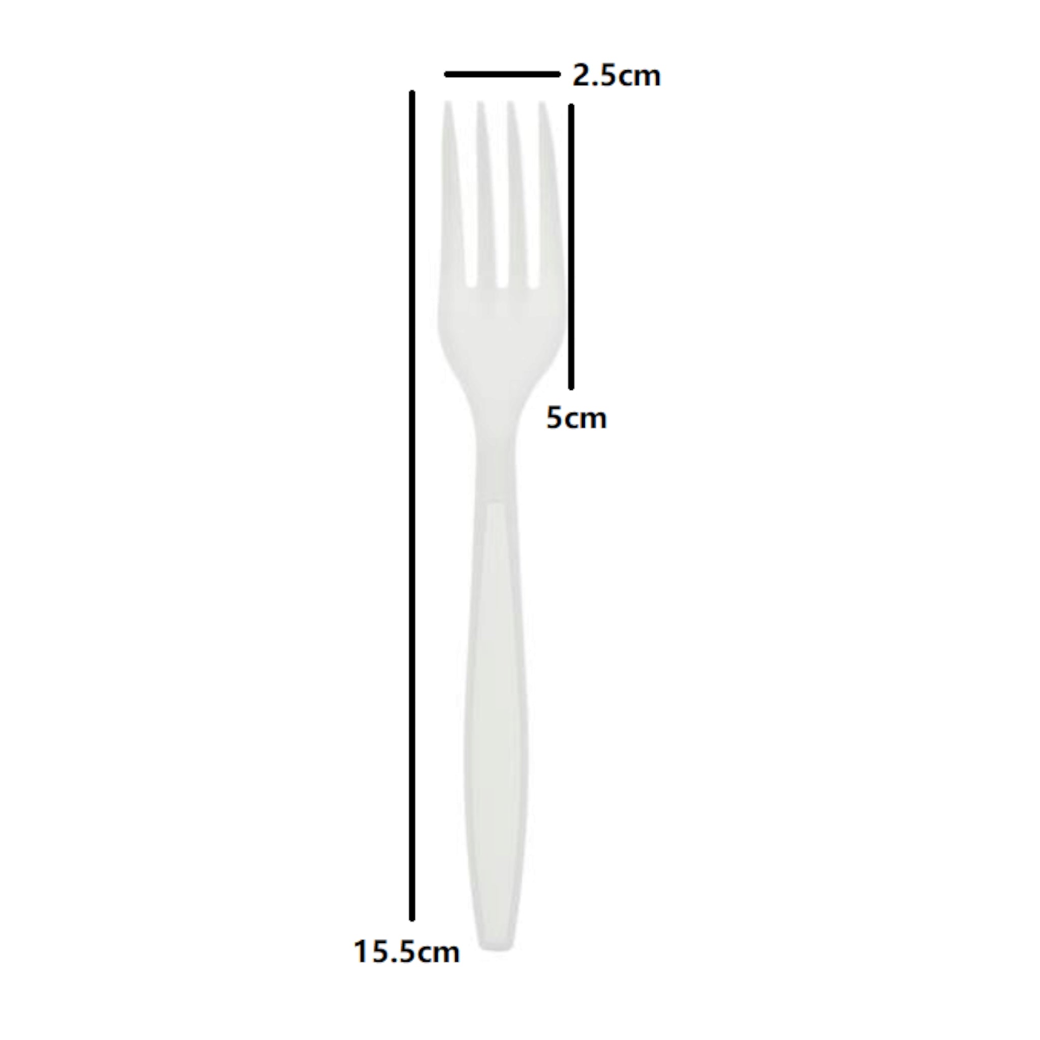 Disposable Plastic Forks White 100pack