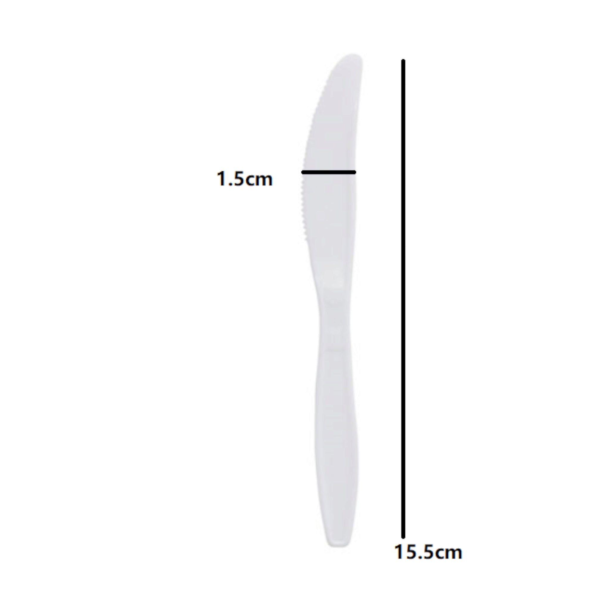 Disposable Plastic Knives White 100pack