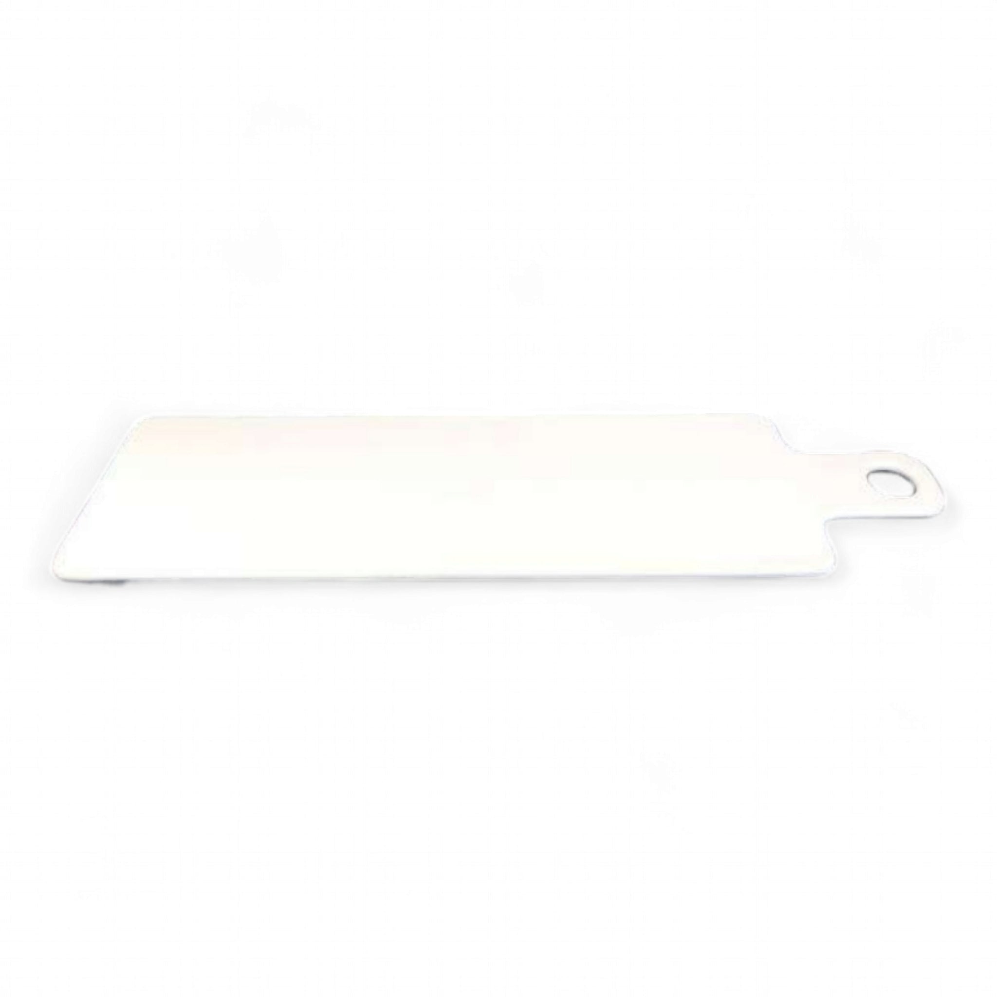 Ceramic Bites Serving Platter 22.5 Inch 57x15x1cm White Rectangular with Handle Hole