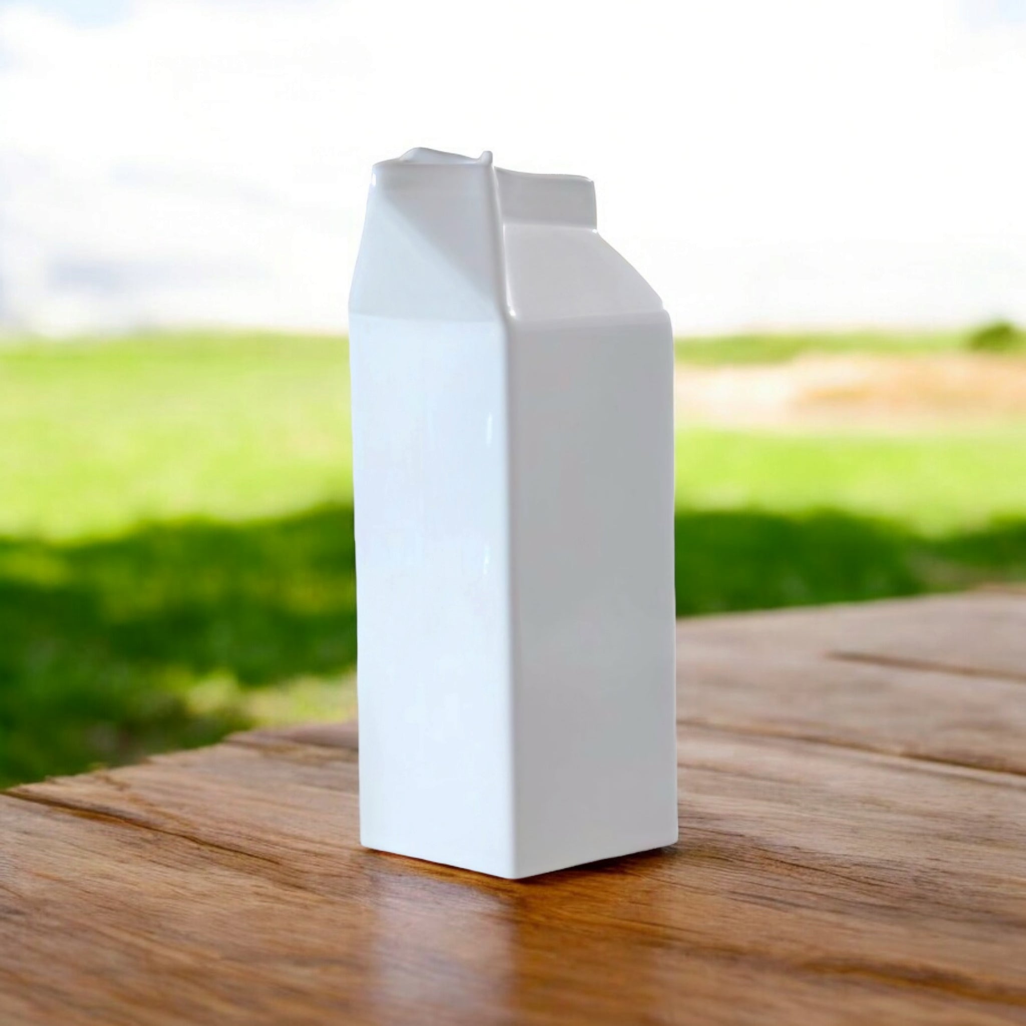 Ceramic Milk Carton Pitcher Container 3.5inch 9x23cm