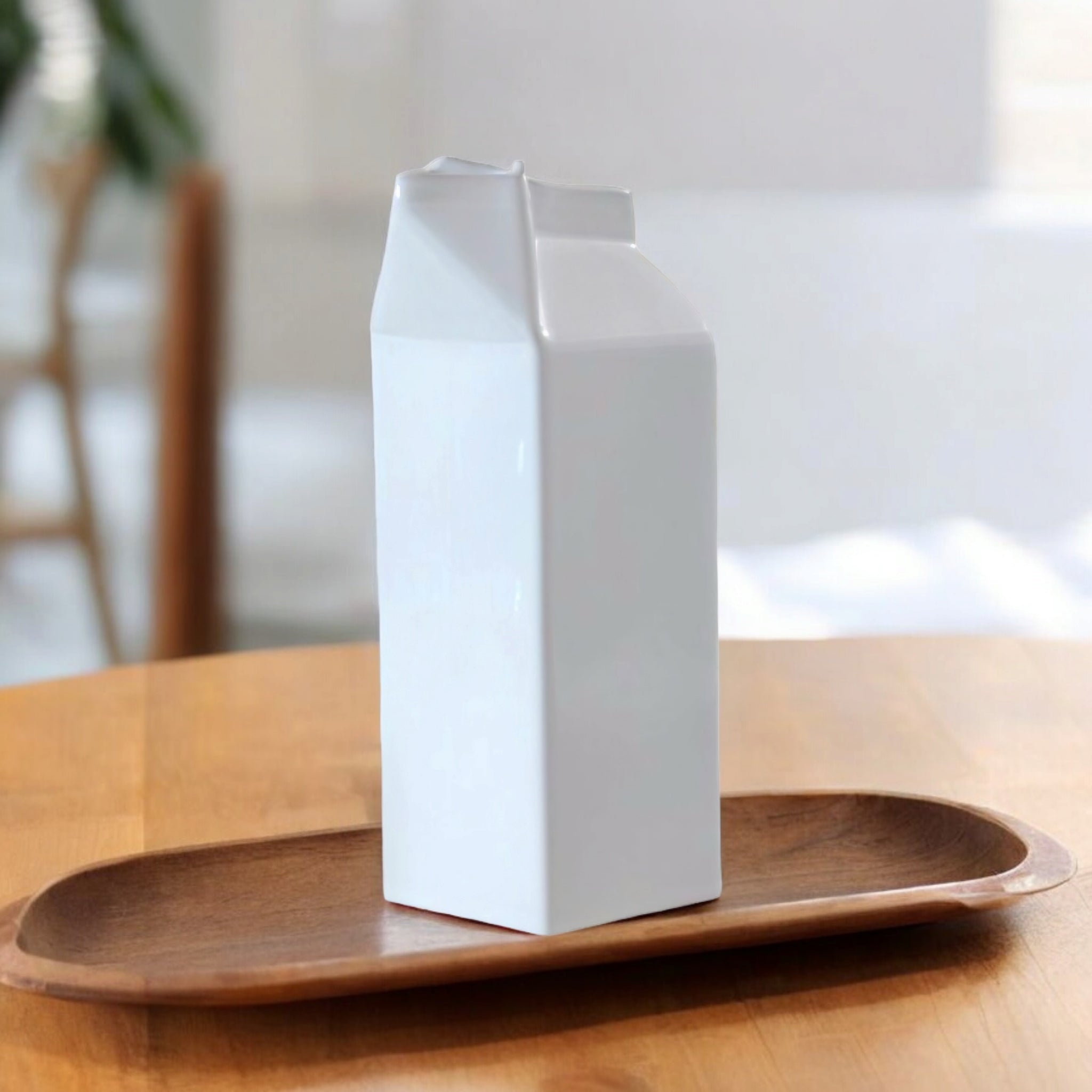 Ceramic Milk Carton Pitcher Container 3.5inch 9x23cm