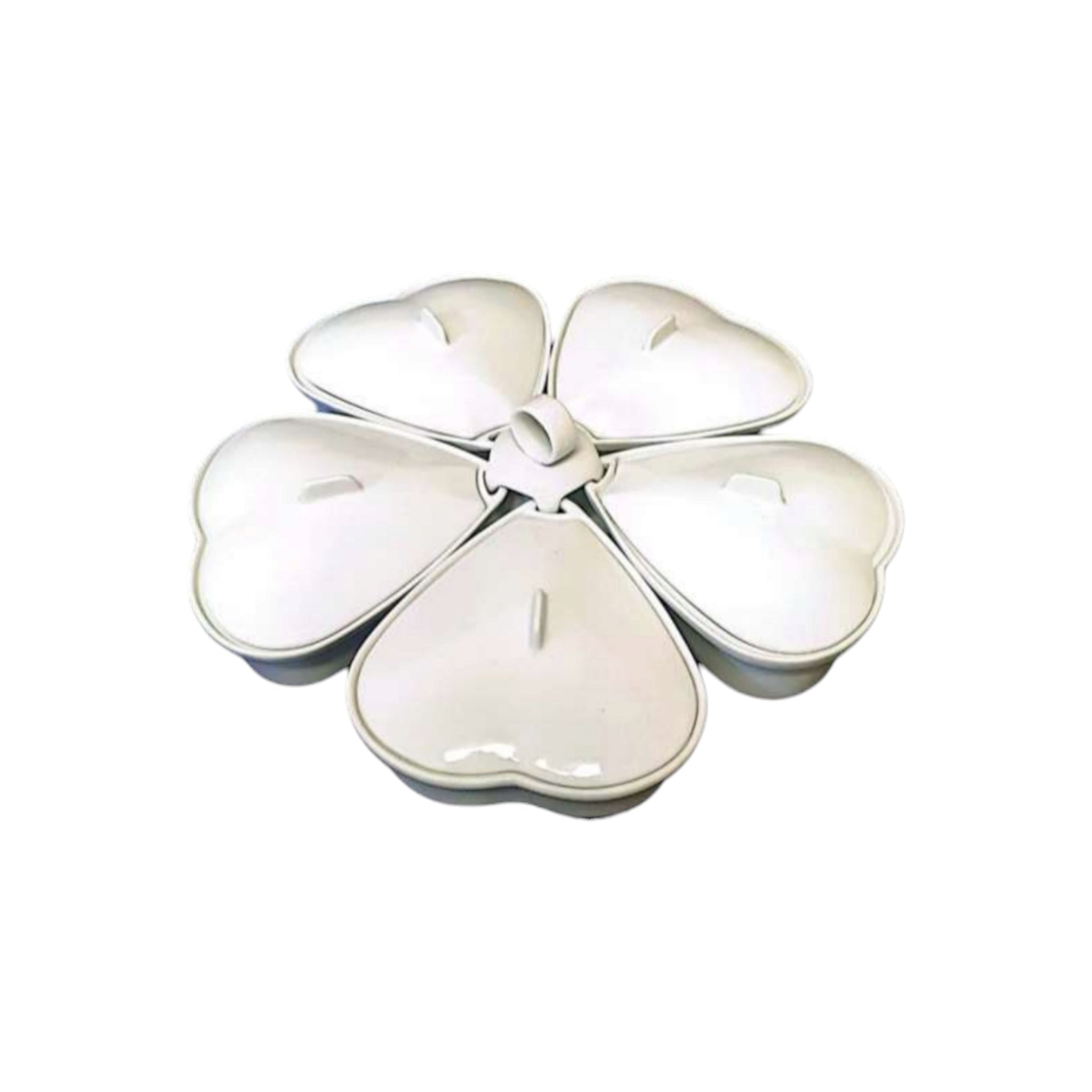 Ceramic Heart Snack Platter with Lid 16.5inch 24x12.5cm